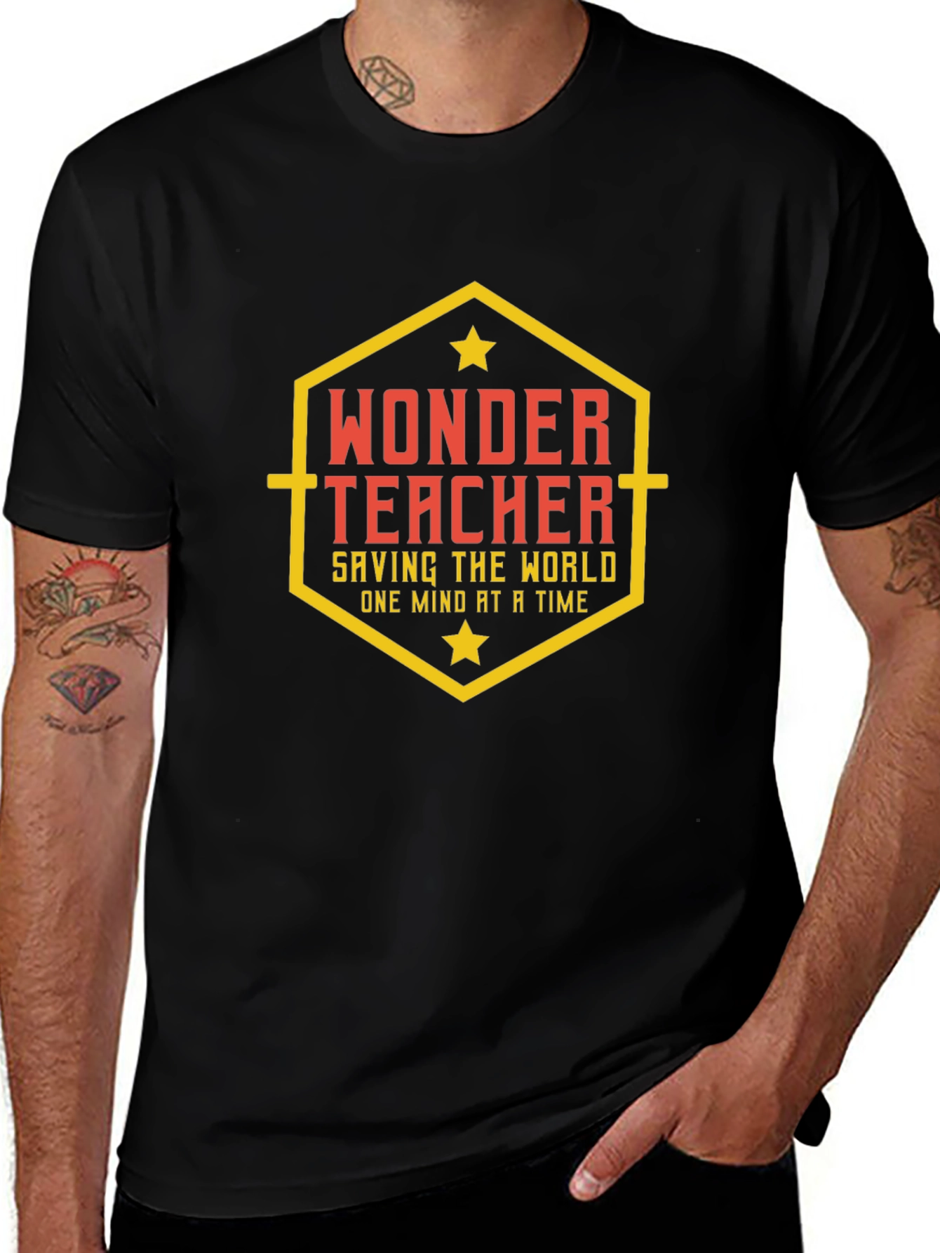 Wonder Teacher Graphic T-Shirt - Saving The World