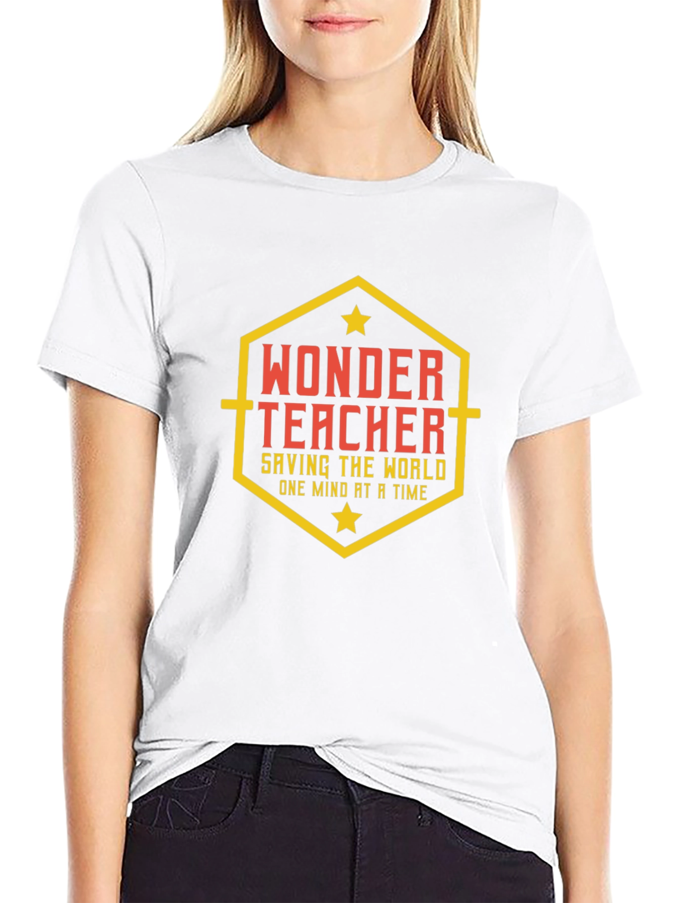 Wonder Teacher Graphic T-Shirt - Saving The World