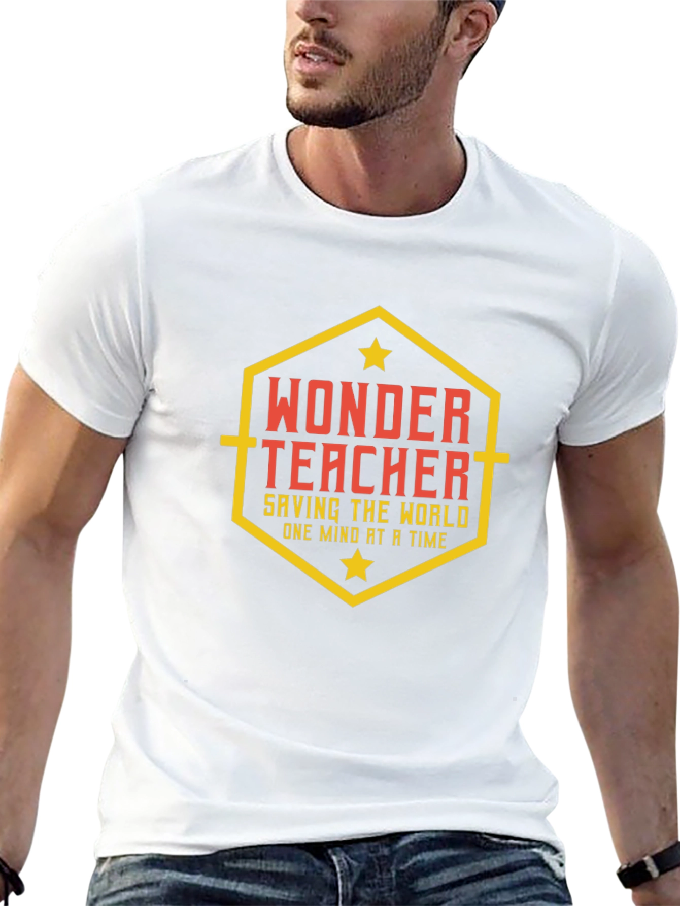 Wonder Teacher Graphic T-Shirt - Saving The World