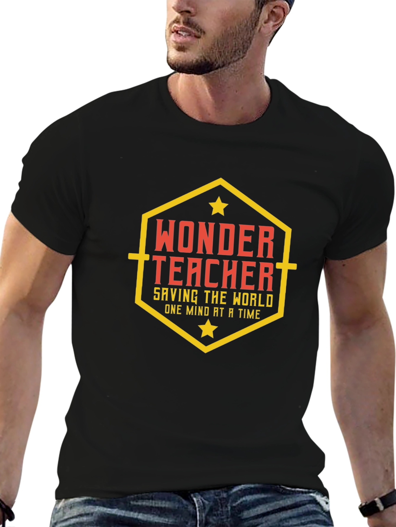 Wonder Teacher Graphic T-Shirt - Saving The World