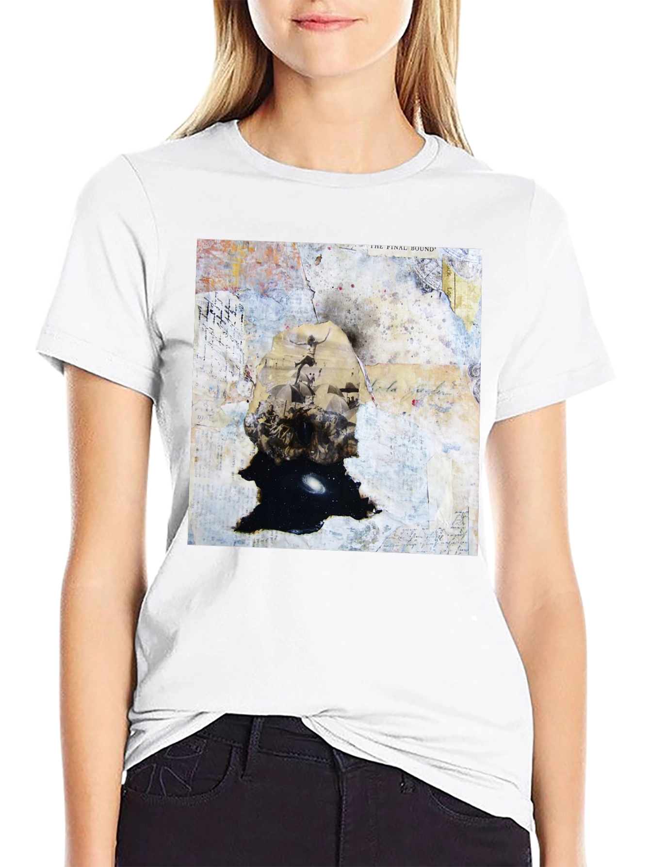 Abstract Art Graphic Print Black T-Shirt