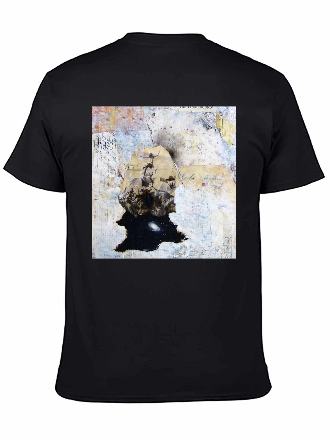 Abstract Art Graphic Print Black T-Shirt