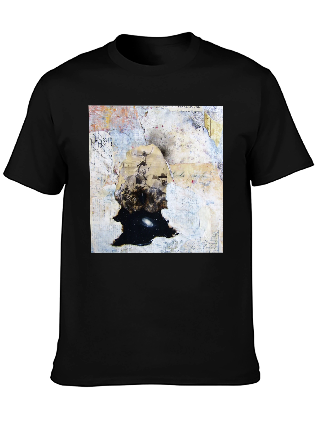 Abstract Art Graphic Print Black T-Shirt
