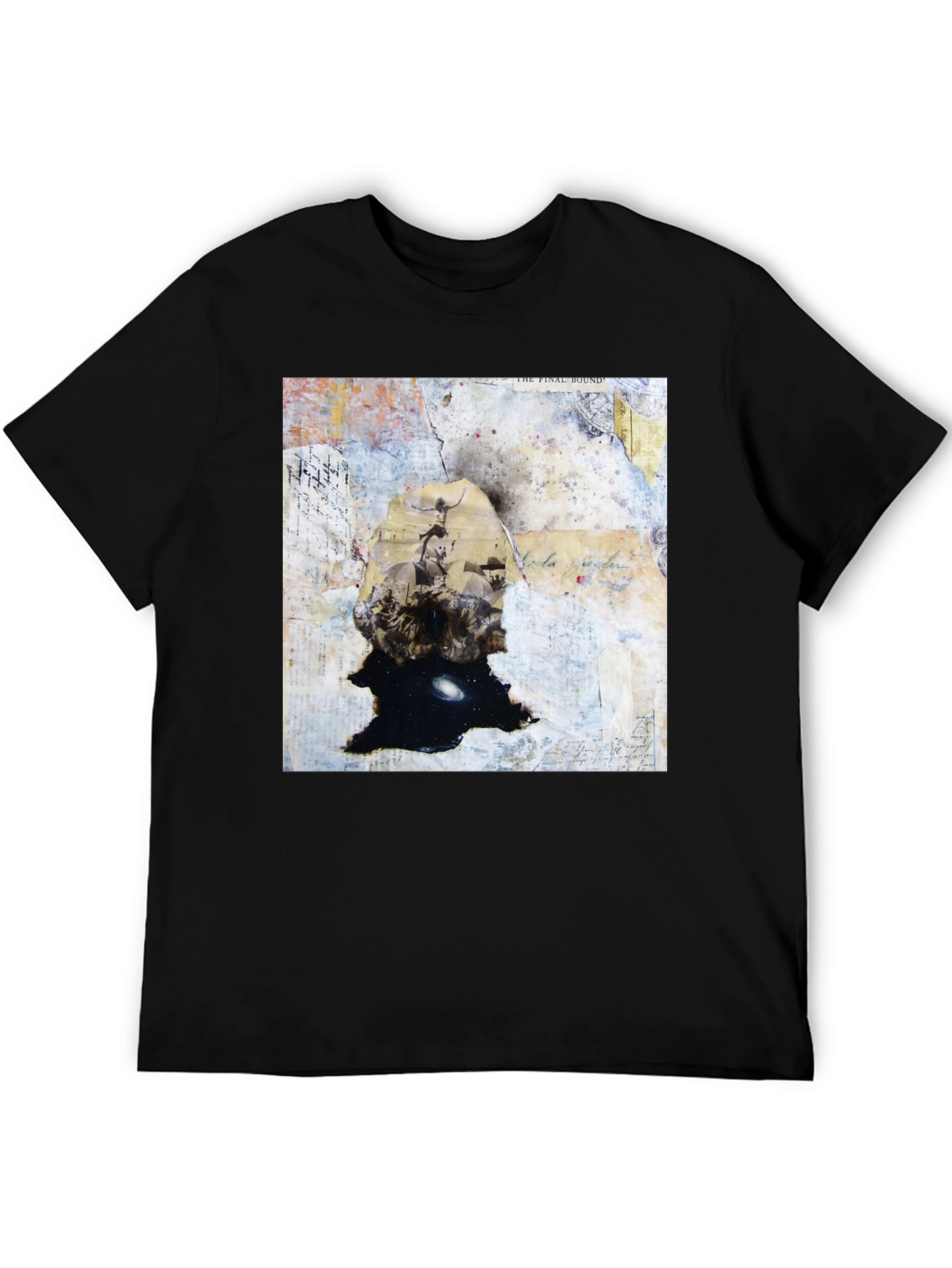 Abstract Art Graphic Print Black T-Shirt
