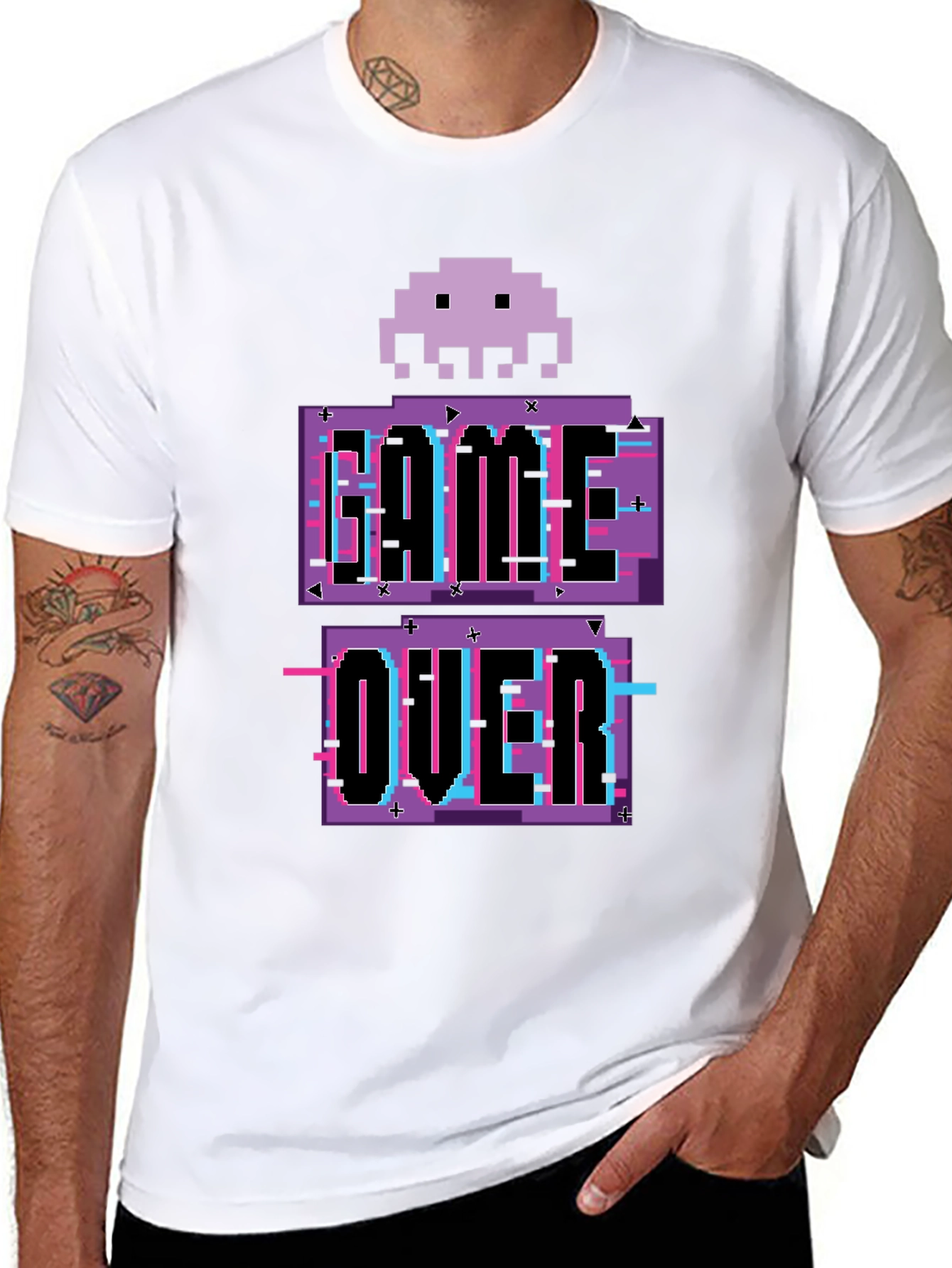 Game Over Pixel Art T-Shirt - Retro Gaming Tee