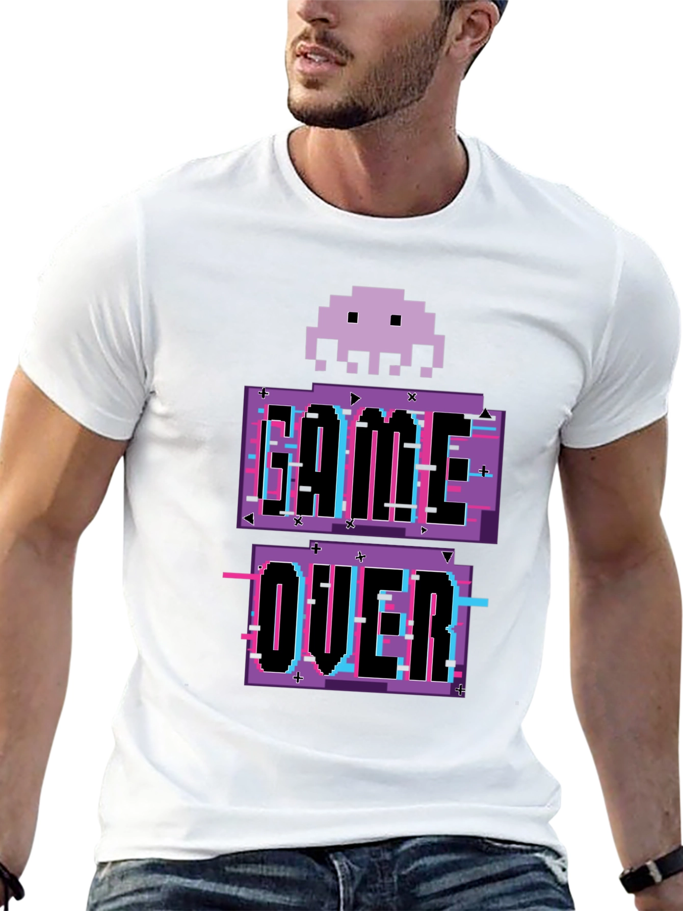 Game Over Pixel Art T-Shirt - Retro Gaming Tee