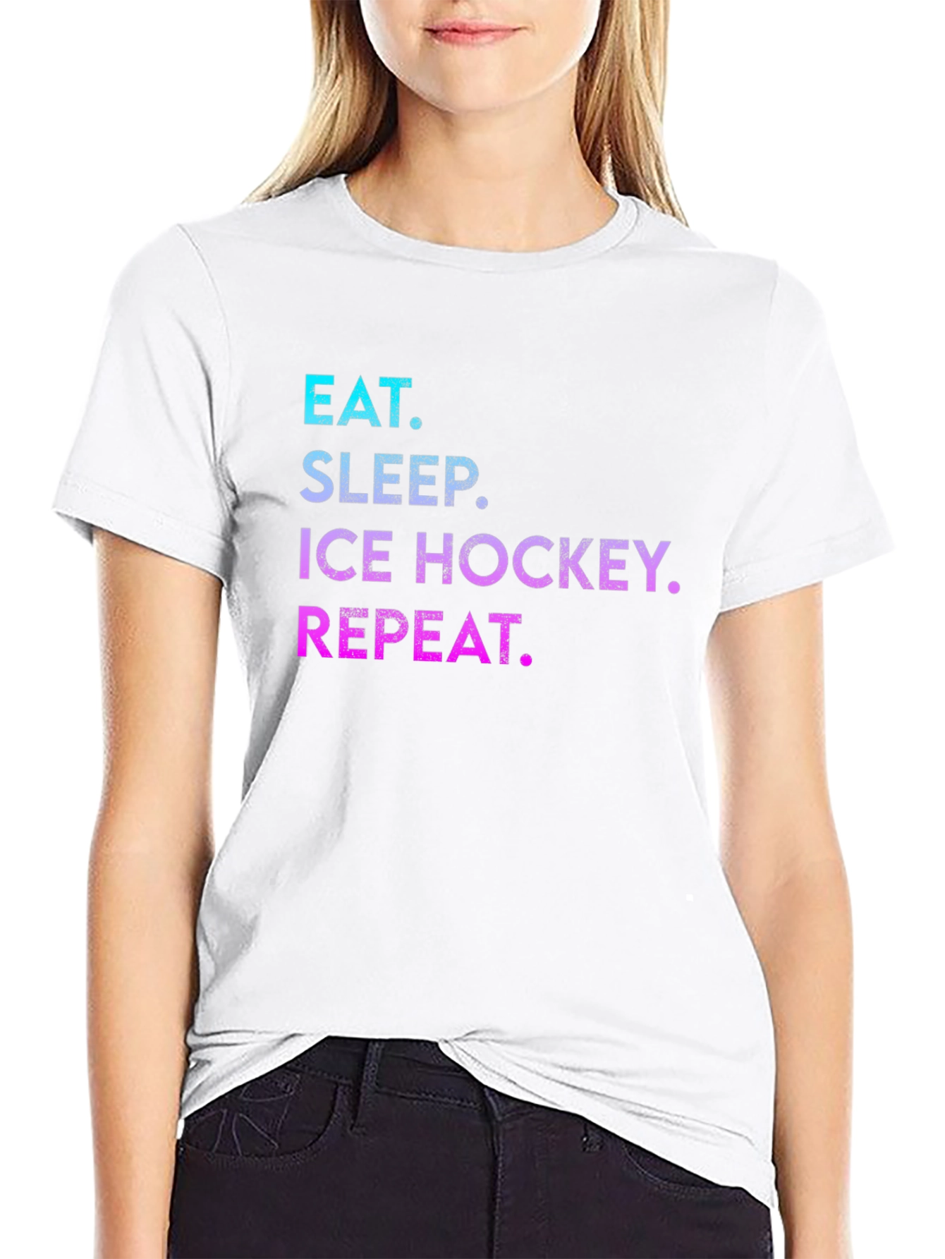 Eat Sleep Ice Hockey Repeat T-Shirt