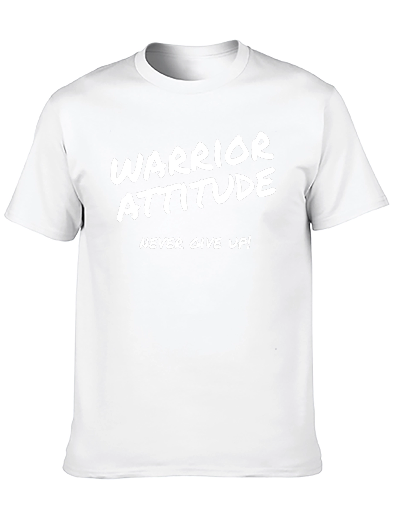 Warrior Attitude Black Graphic T-Shirt