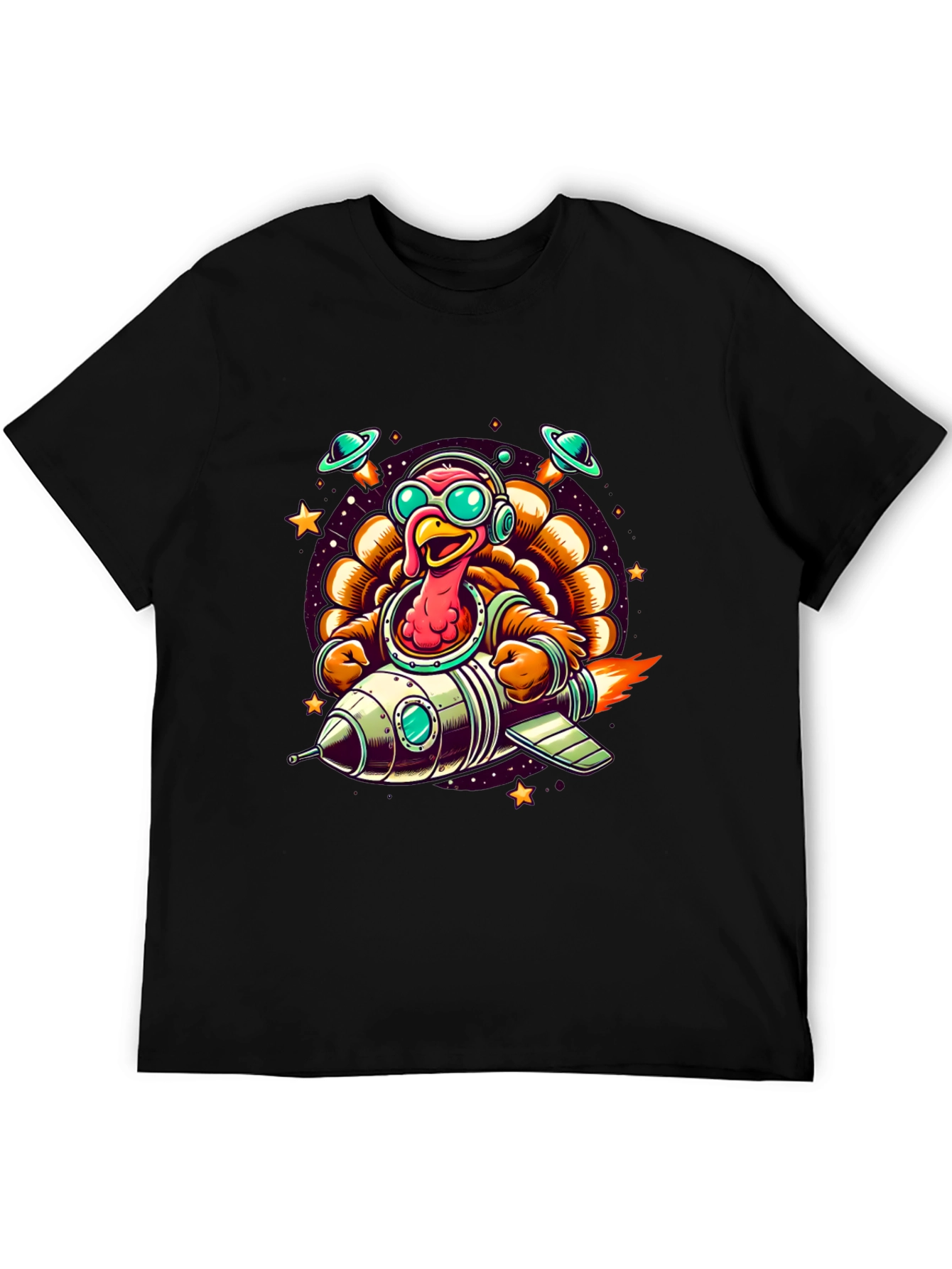 Turkey Astronaut T-Shirt - Thanksgiving Space Adventure