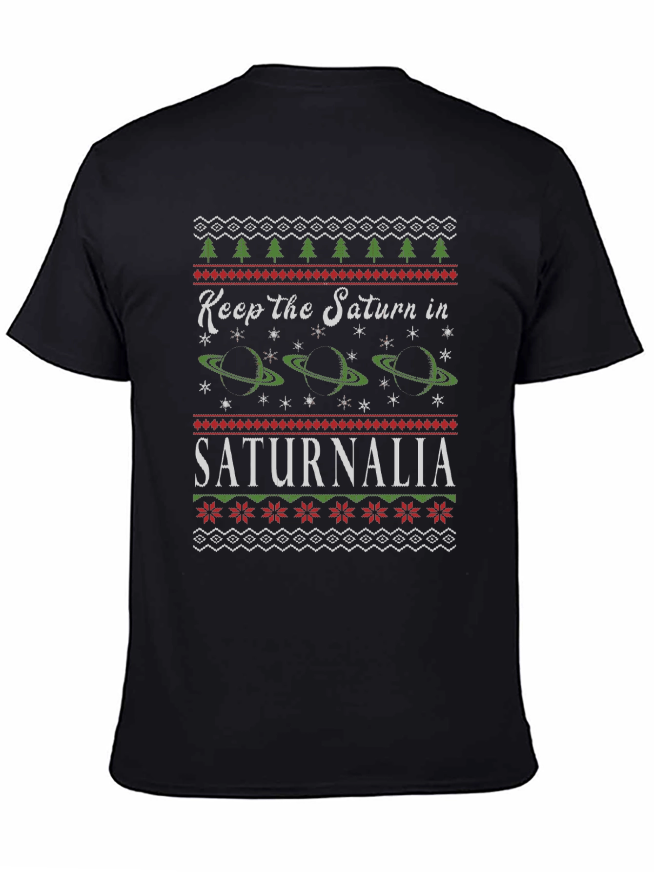 Saturnalia Holiday T-Shirt - Ugly Sweater Style