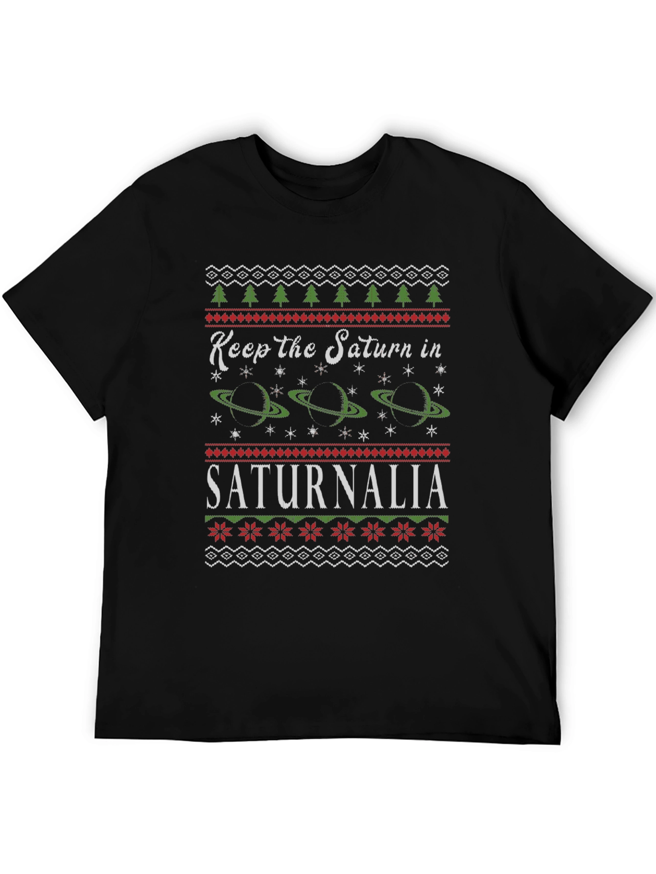 Saturnalia Holiday T-Shirt - Ugly Sweater Style