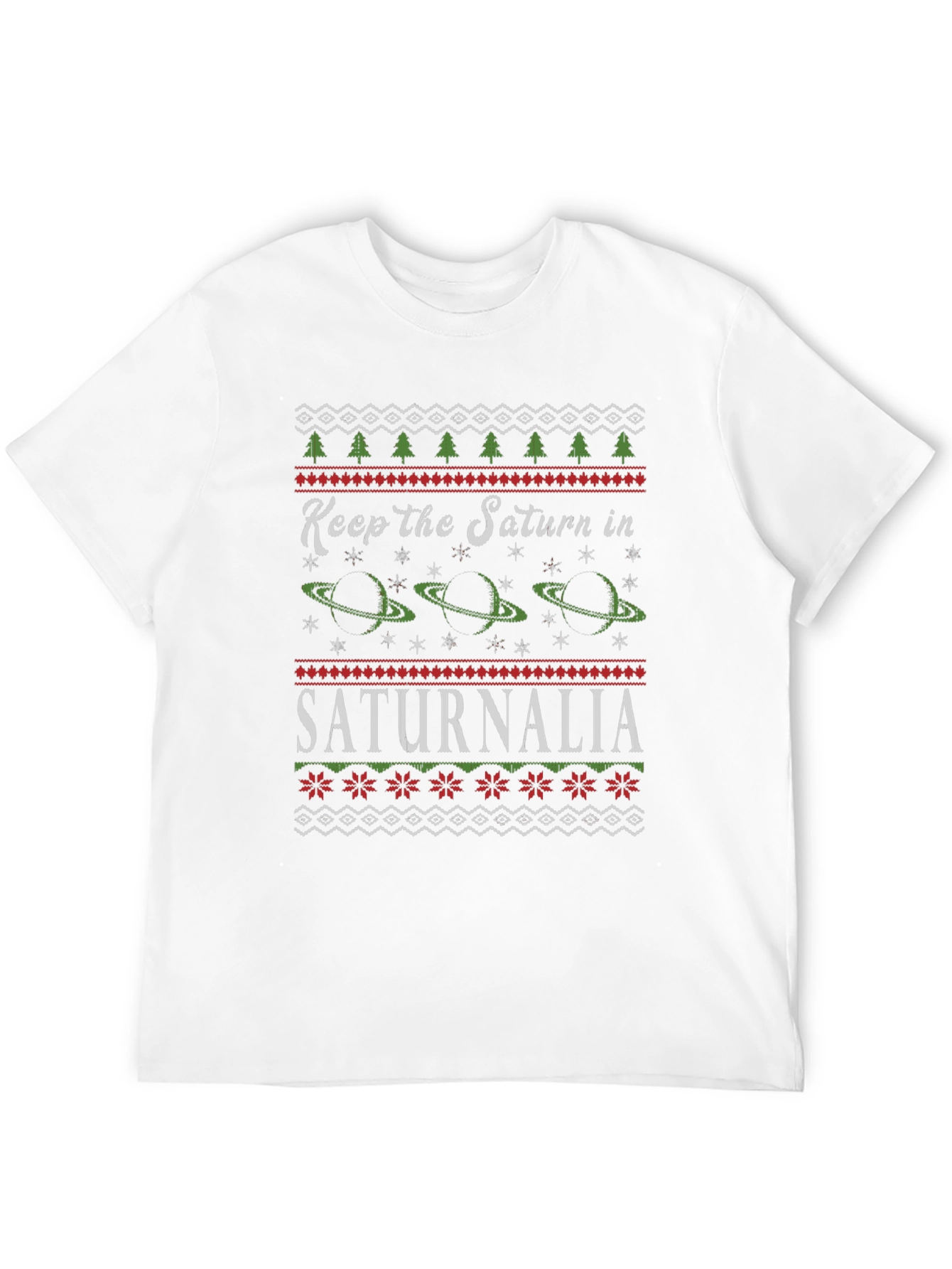 Saturnalia Holiday T-Shirt - Ugly Sweater Style