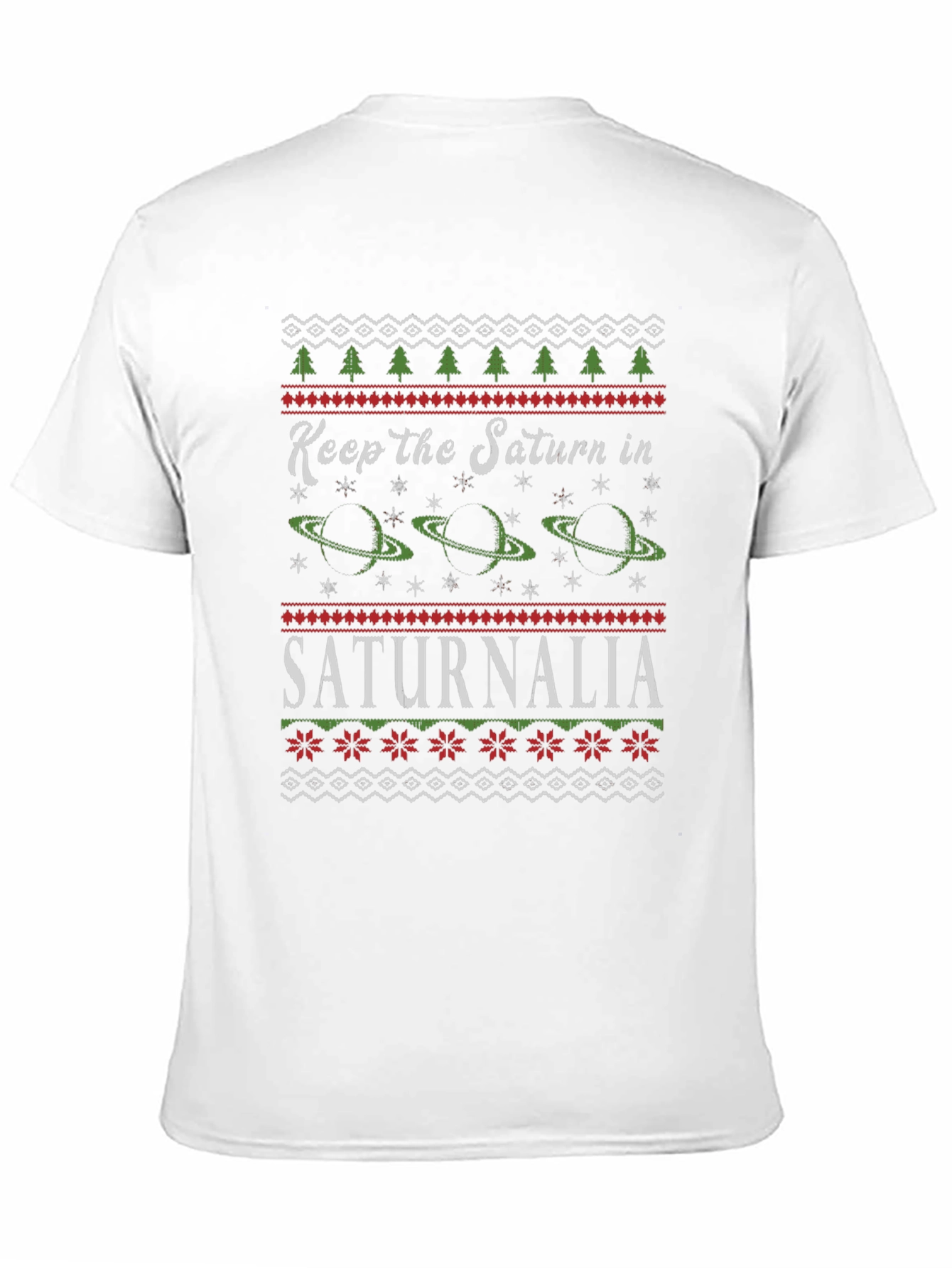 Saturnalia Holiday T-Shirt - Ugly Sweater Style