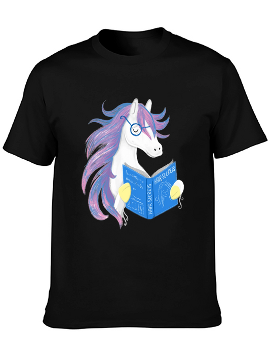 Unicorn Reading Graphic Tee - Hair Secrets