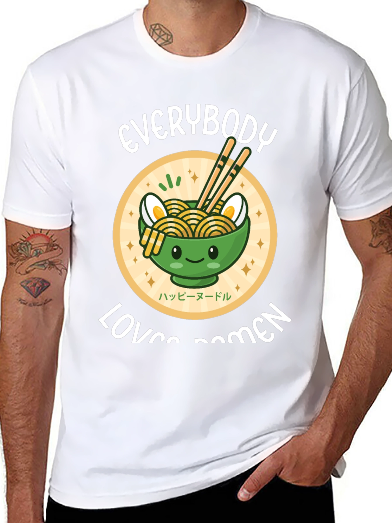 Everybody Loves Ramen Black T-Shirt