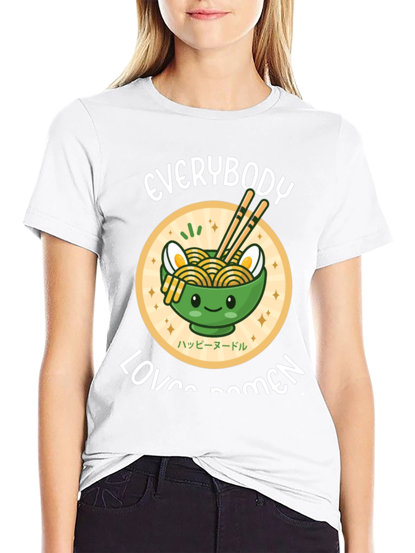 Everybody Loves Ramen Black T-Shirt