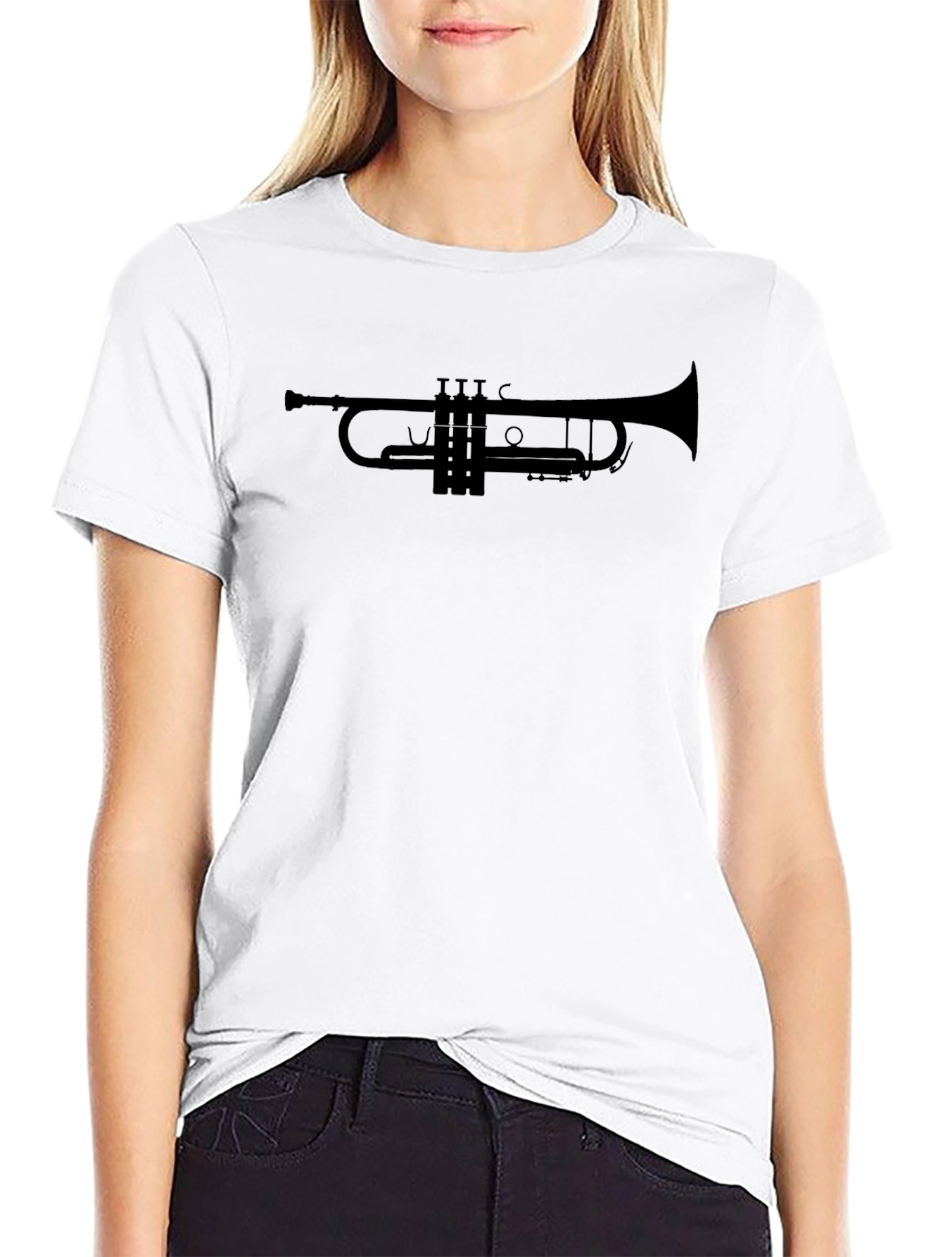 Trumpet Graphic Tee - Black Casual Shirt