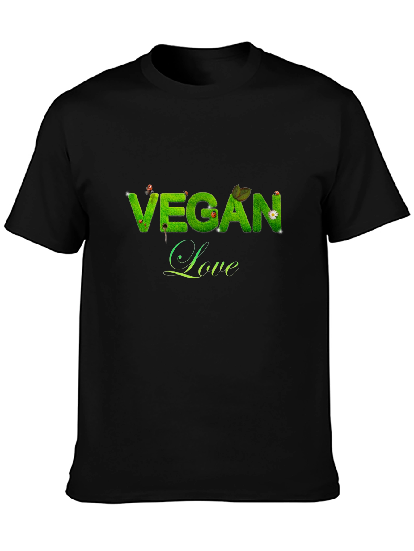 Vegan Love Black T-Shirt