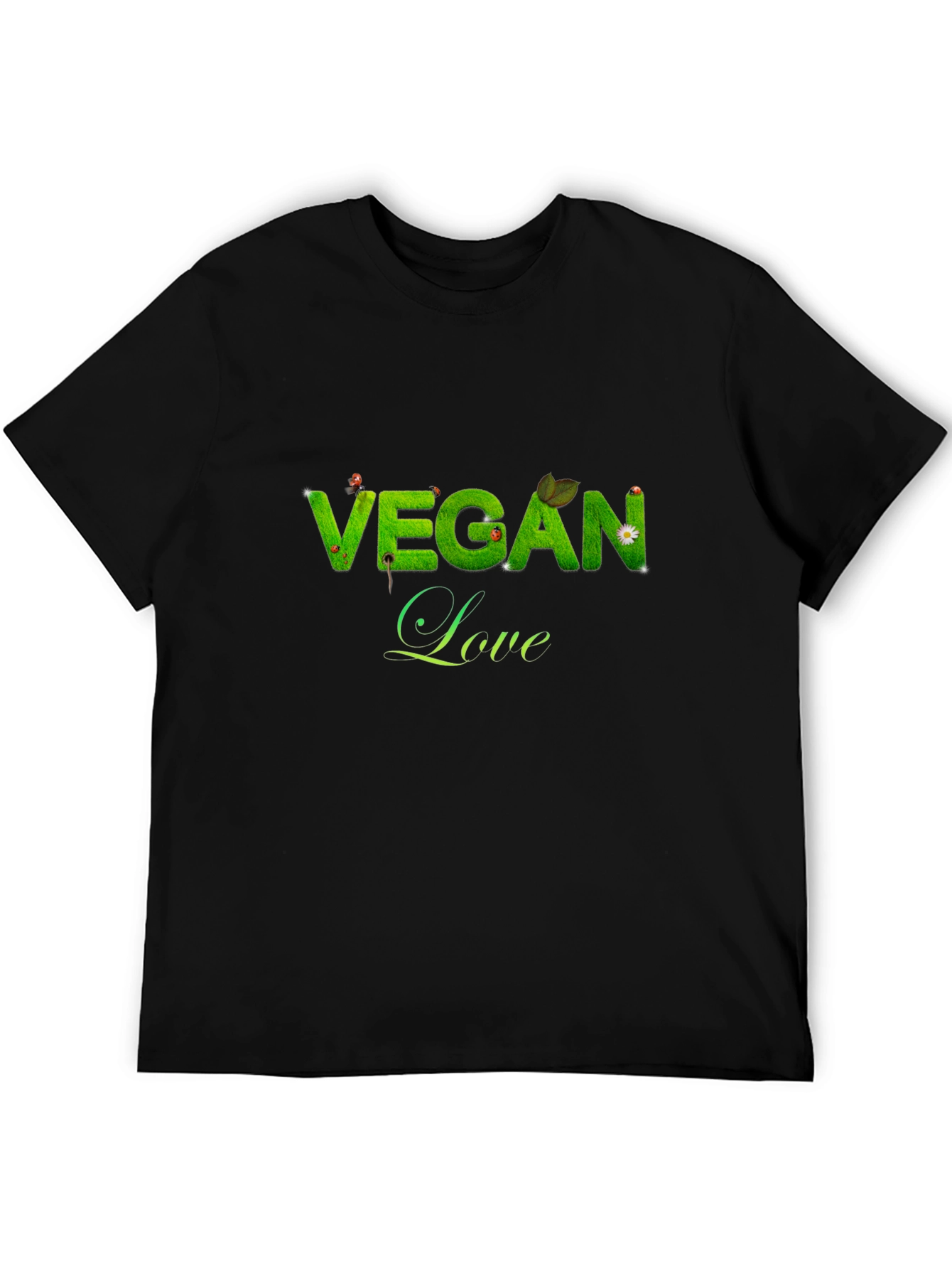 Vegan Love Black T-Shirt