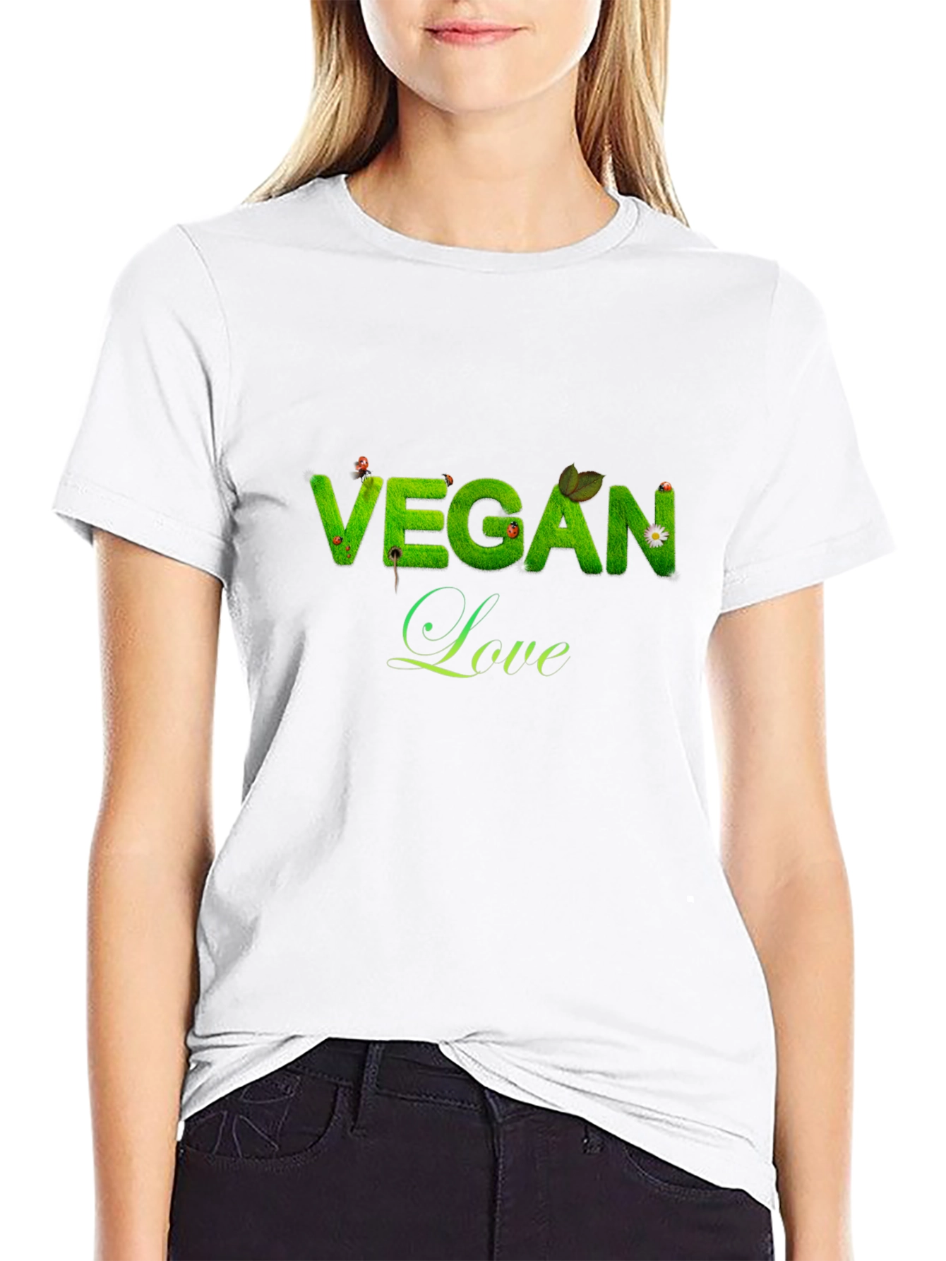 Vegan Love Black T-Shirt