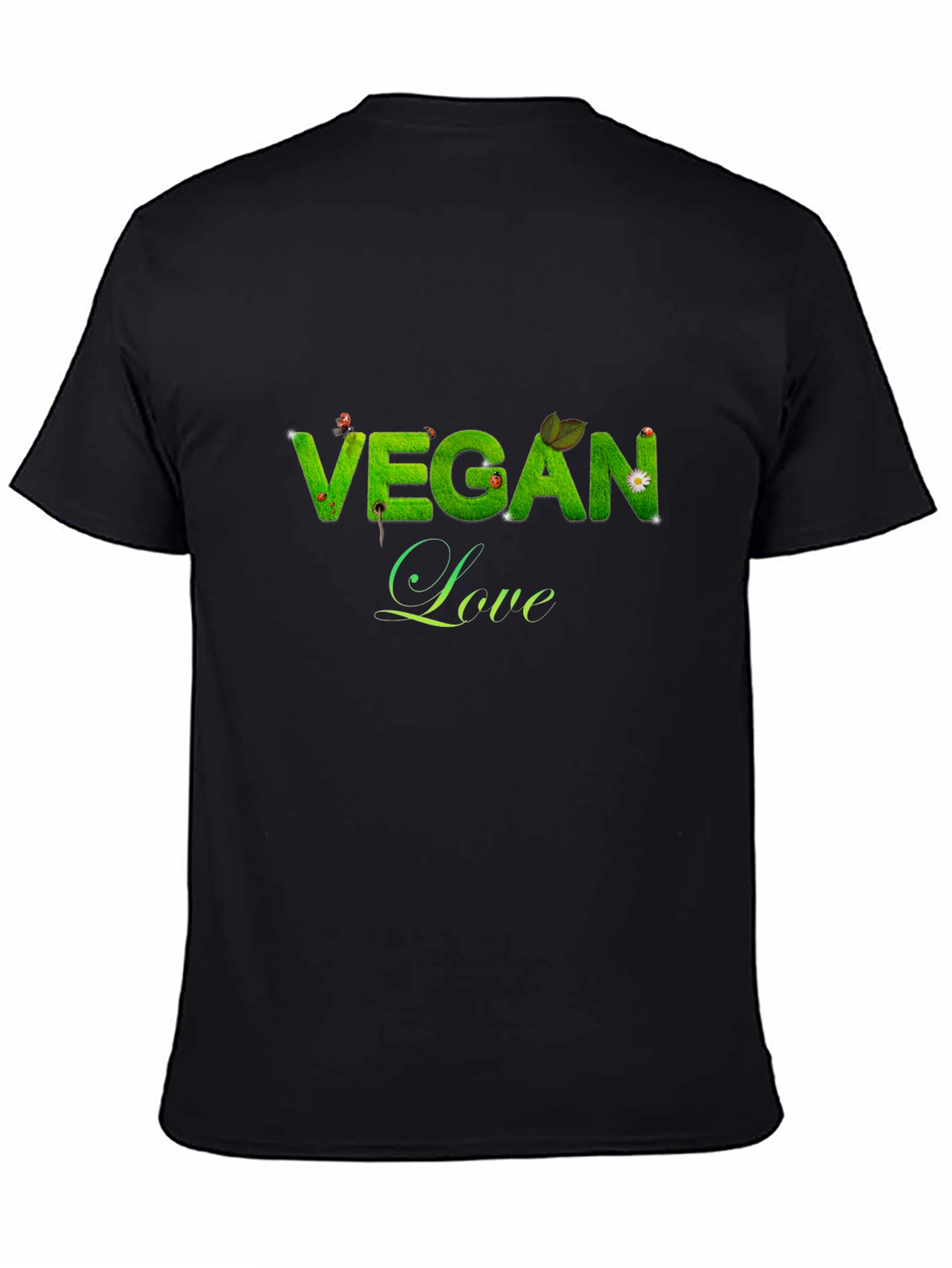 Vegan Love Black T-Shirt