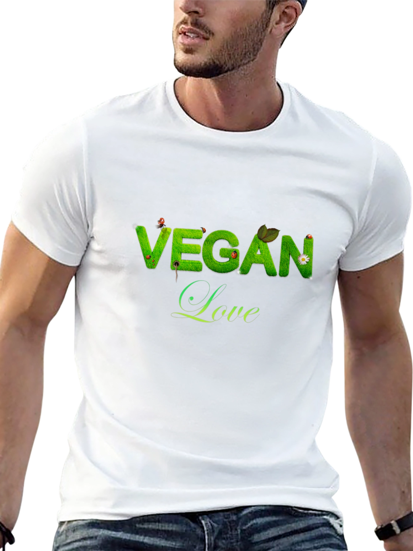 Vegan Love Black T-Shirt
