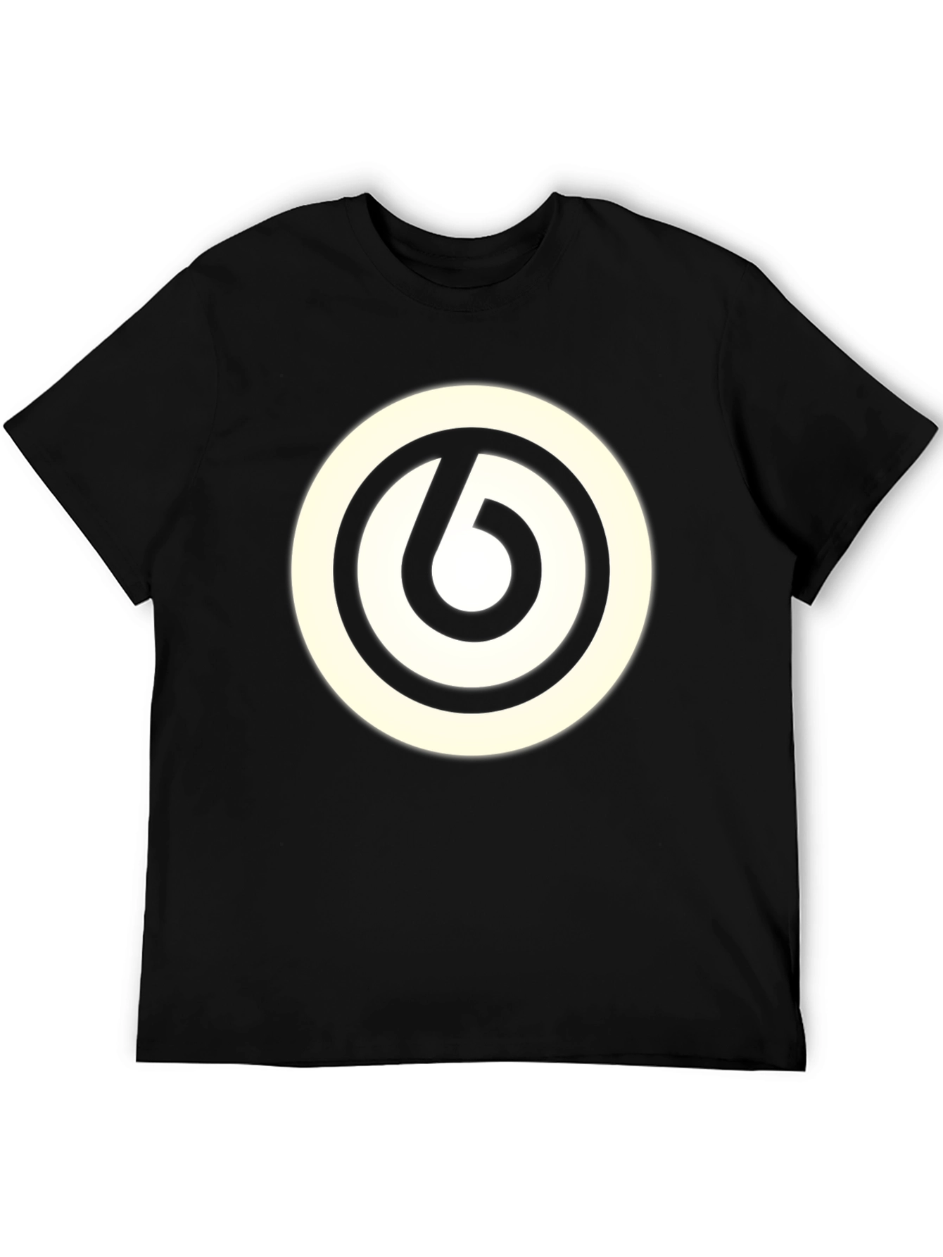 Black T-Shirt with Unique Graphic Design