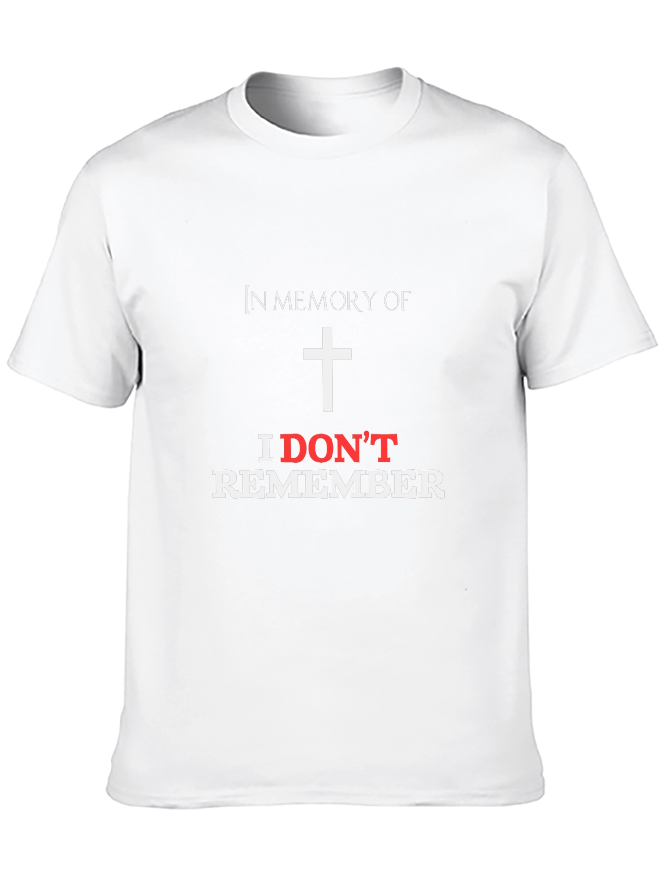 I Dont Remember Mens Black Graphic T-Shirt
