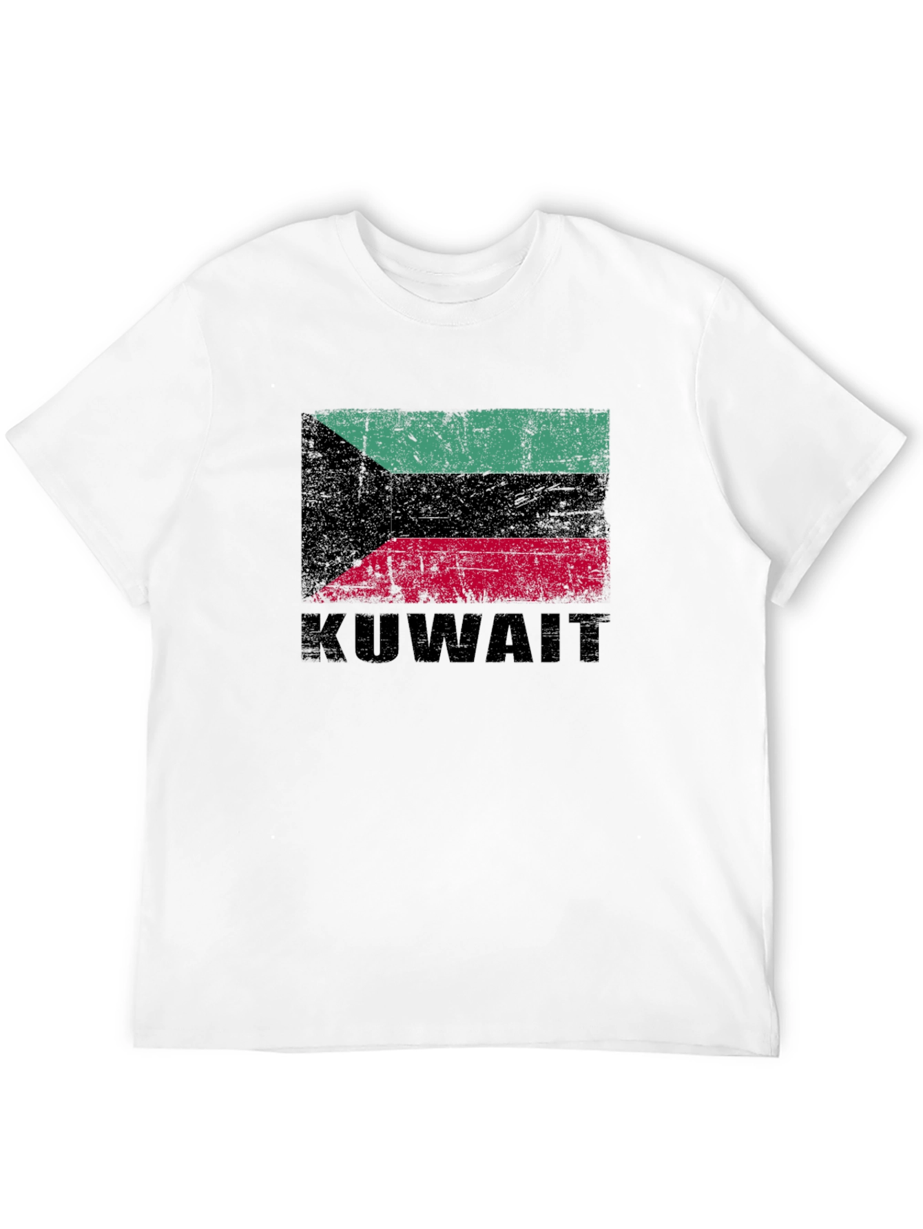 Kuwait Flag Graphic T-Shirt - Distressed Design