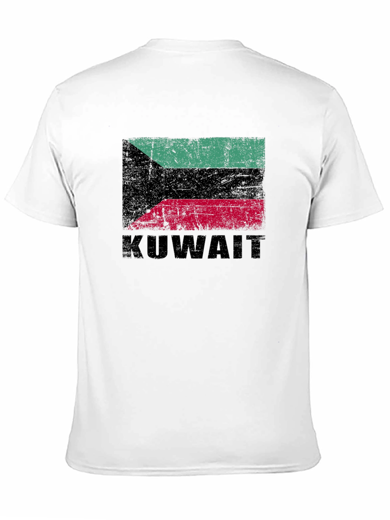Kuwait Flag Graphic T-Shirt - Distressed Design
