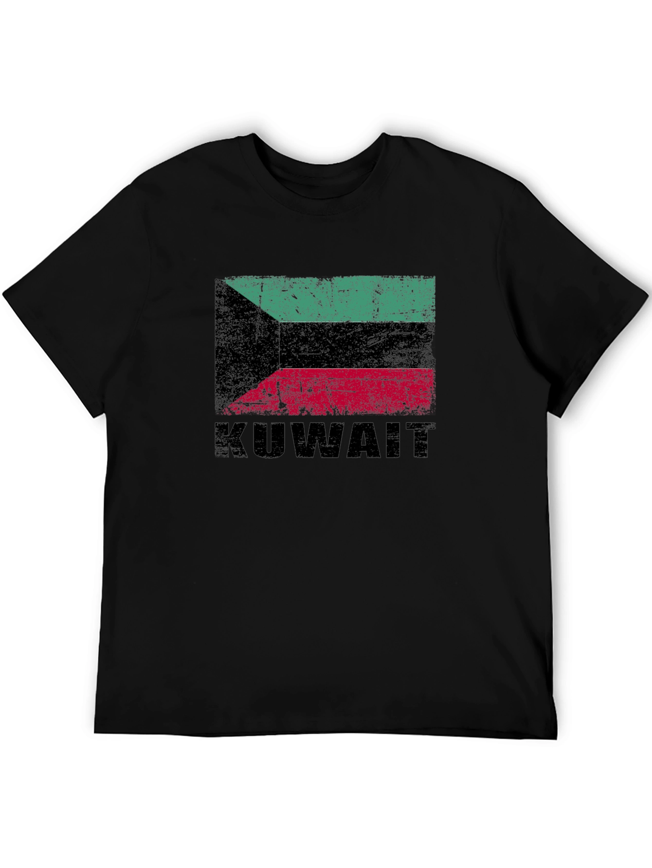 Kuwait Flag Graphic T-Shirt - Distressed Design