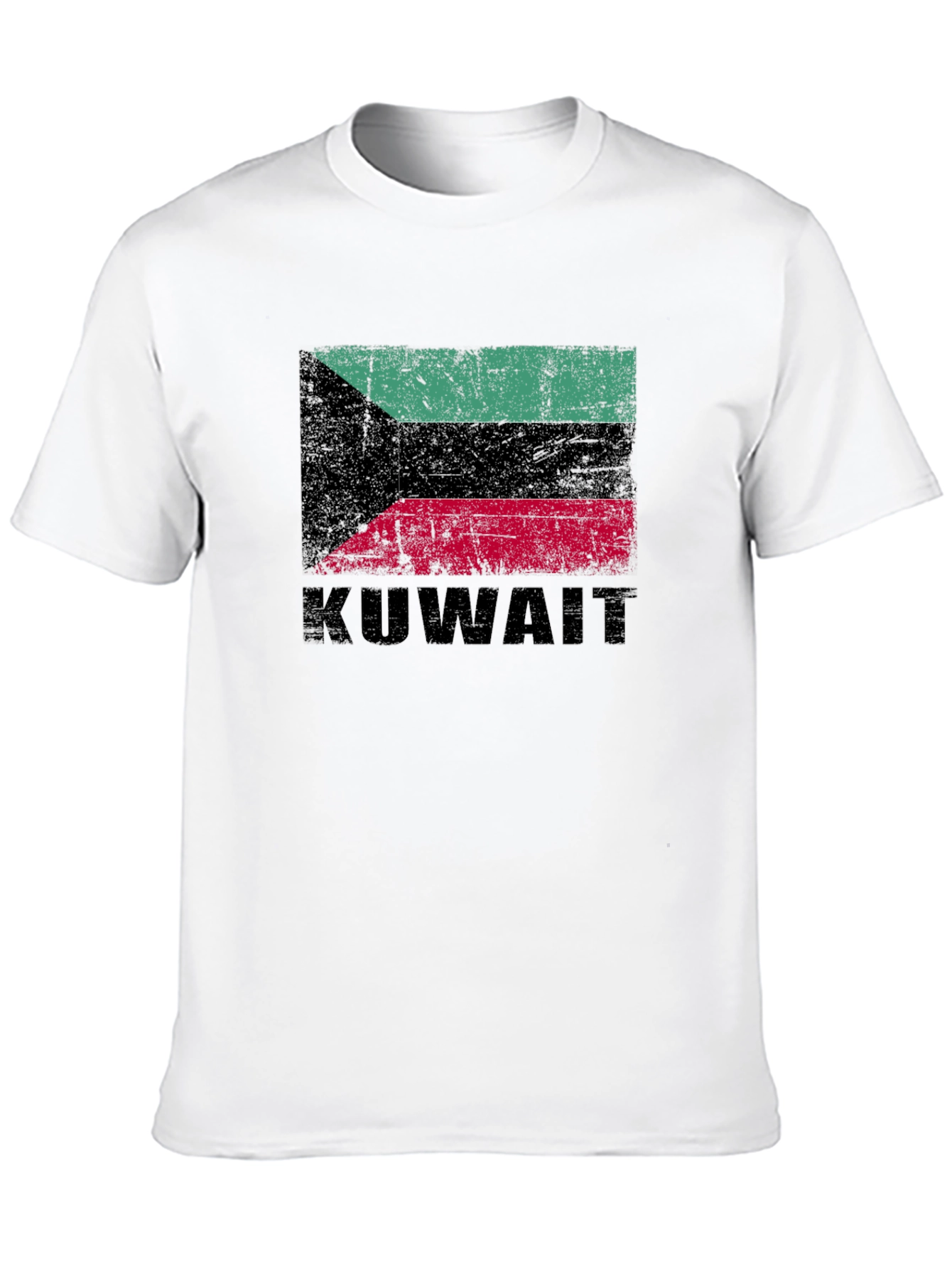 Kuwait Flag Graphic T-Shirt - Distressed Design