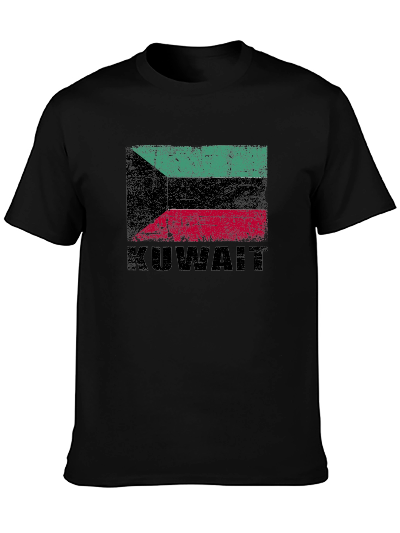 Kuwait Flag Graphic T-Shirt - Distressed Design