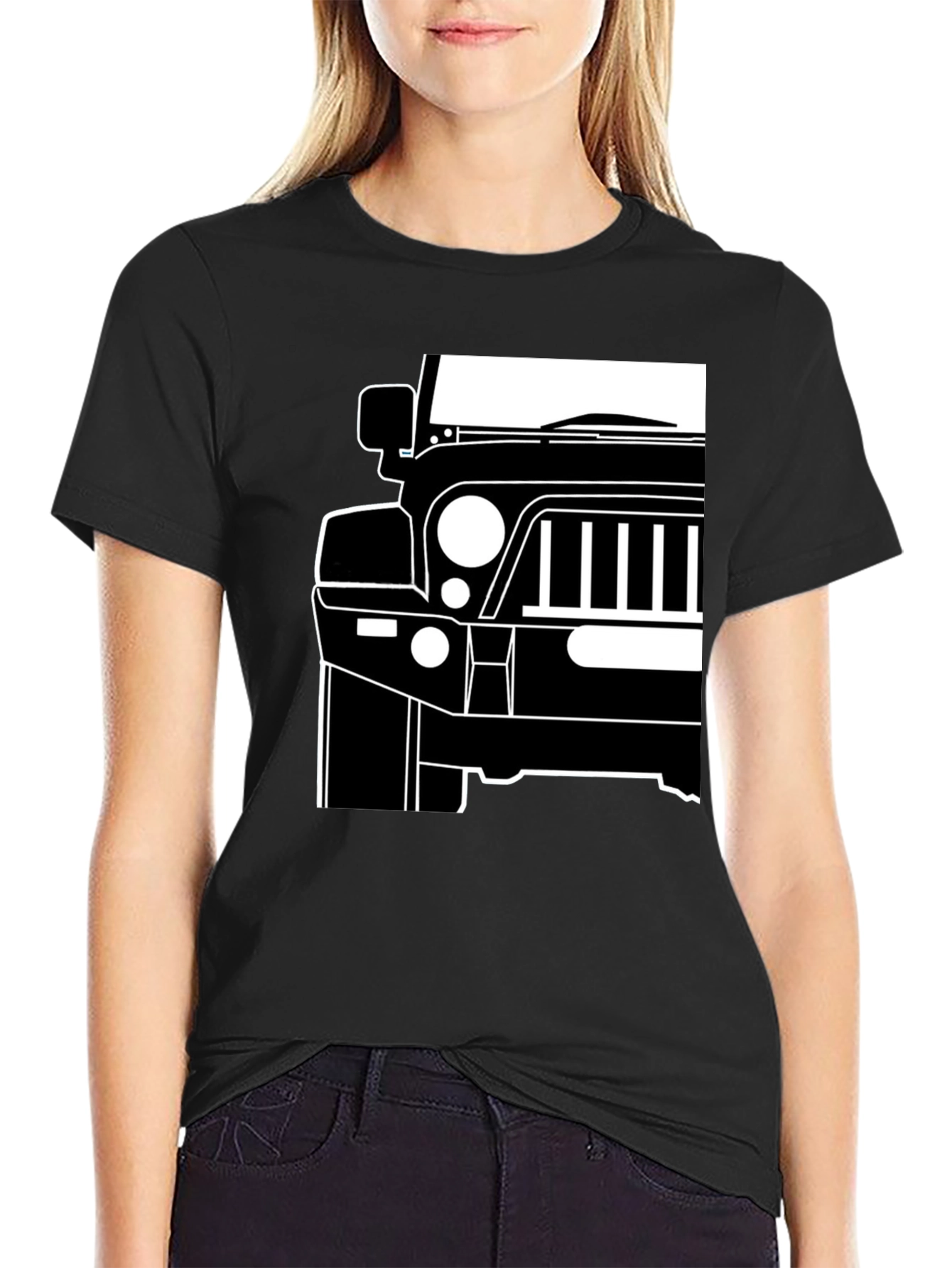 Jeep Front Graphic Tee - Black