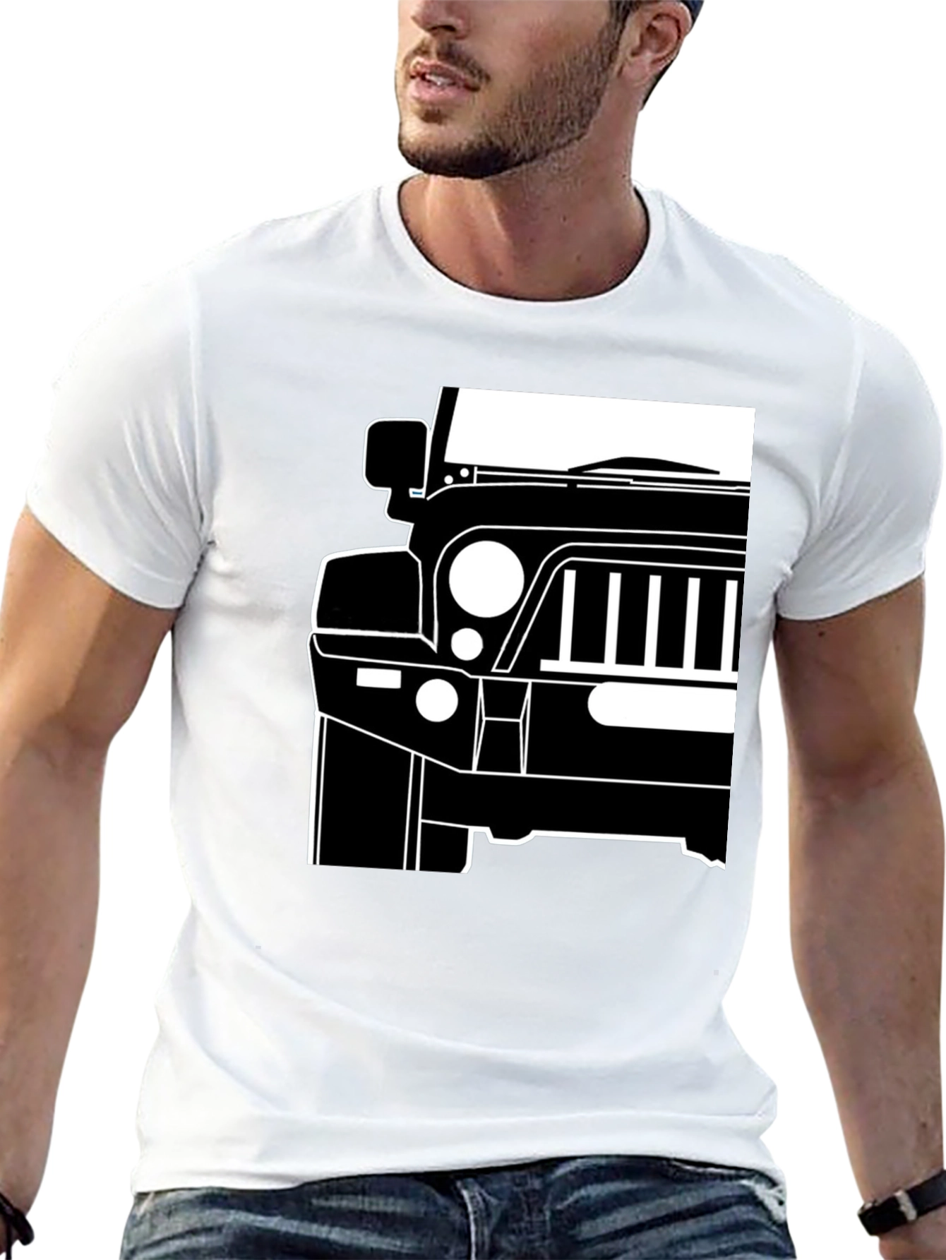 Jeep Front Graphic Tee - Black