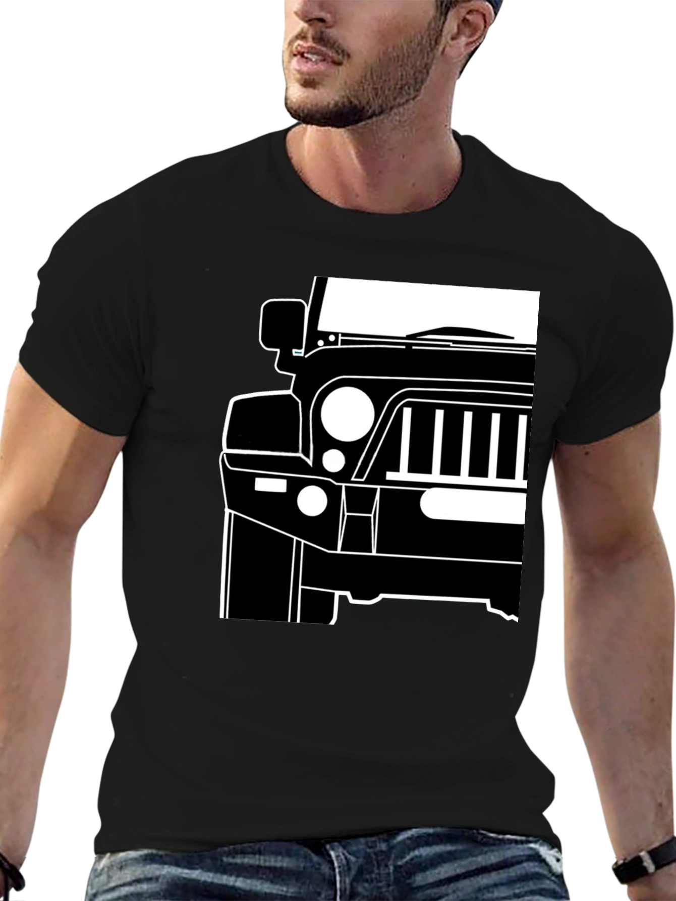 Jeep Front Graphic Tee - Black