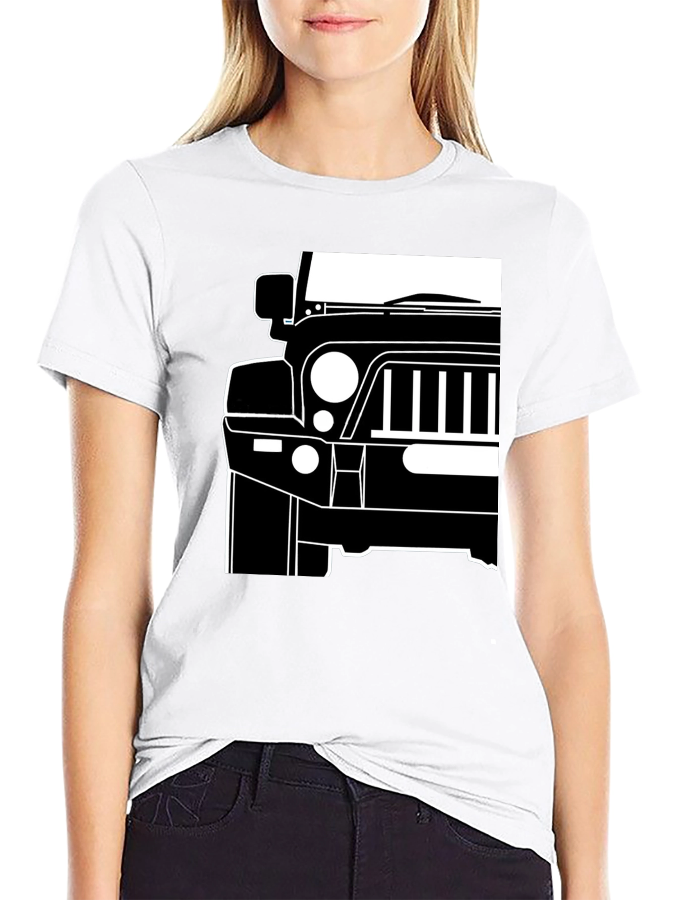 Jeep Front Graphic Tee - Black