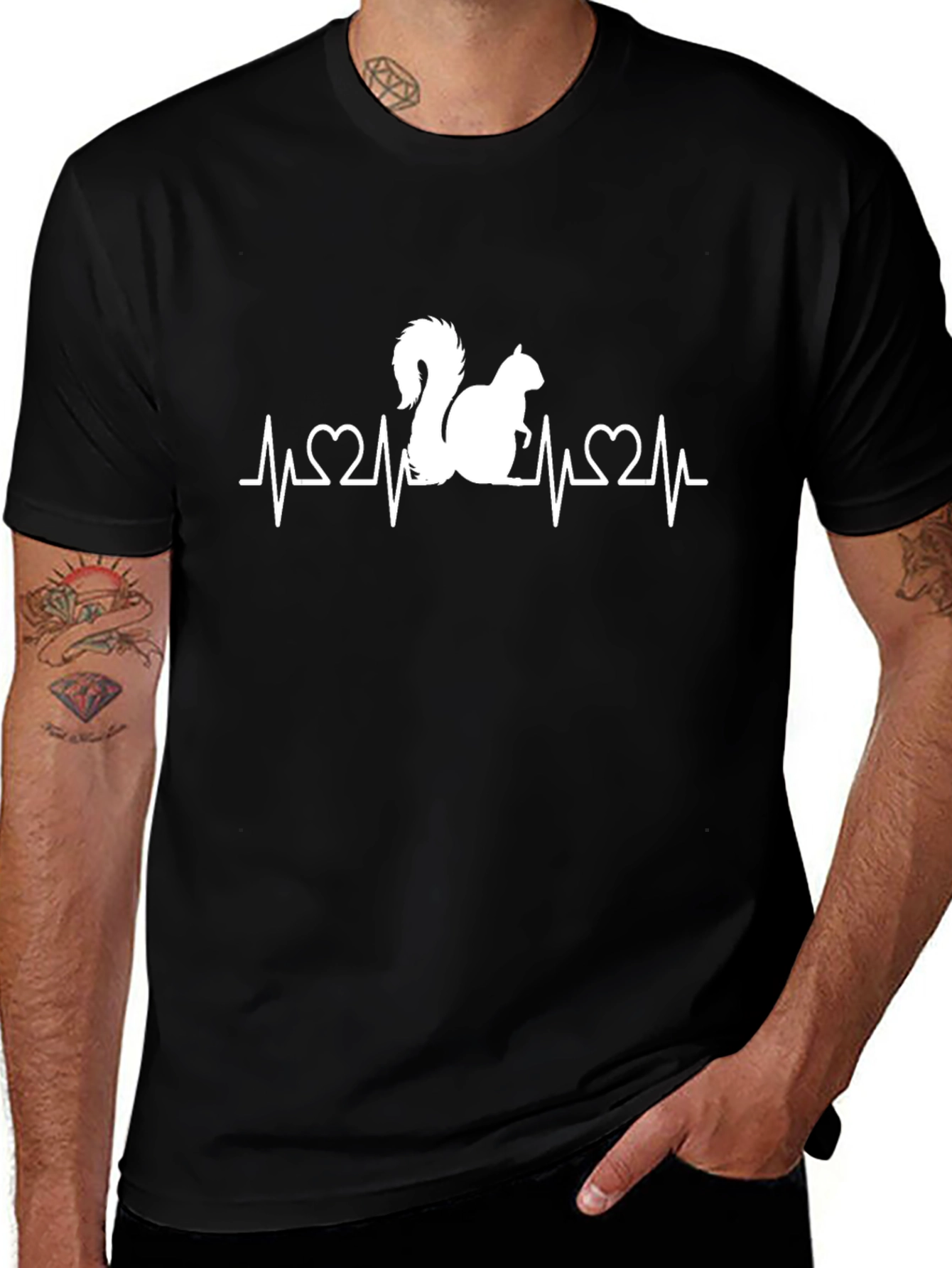 Squirrel Heartbeat T-Shirt - Love Squirrels!