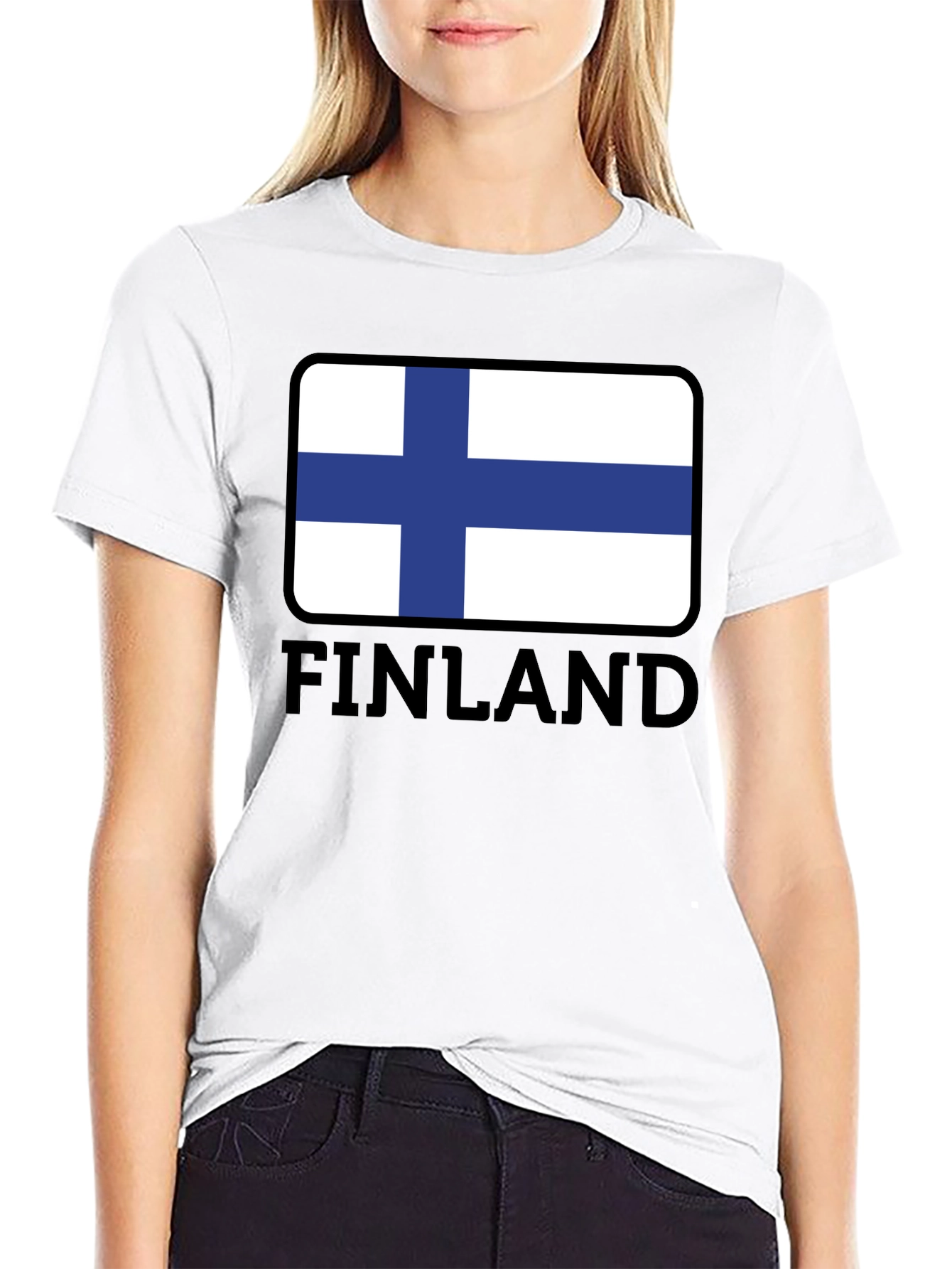 Finland Flag T-Shirt - Black Graphic Tee