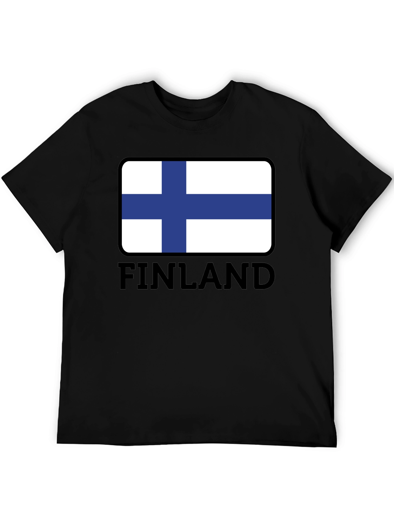 Finland Flag T-Shirt - Black Graphic Tee