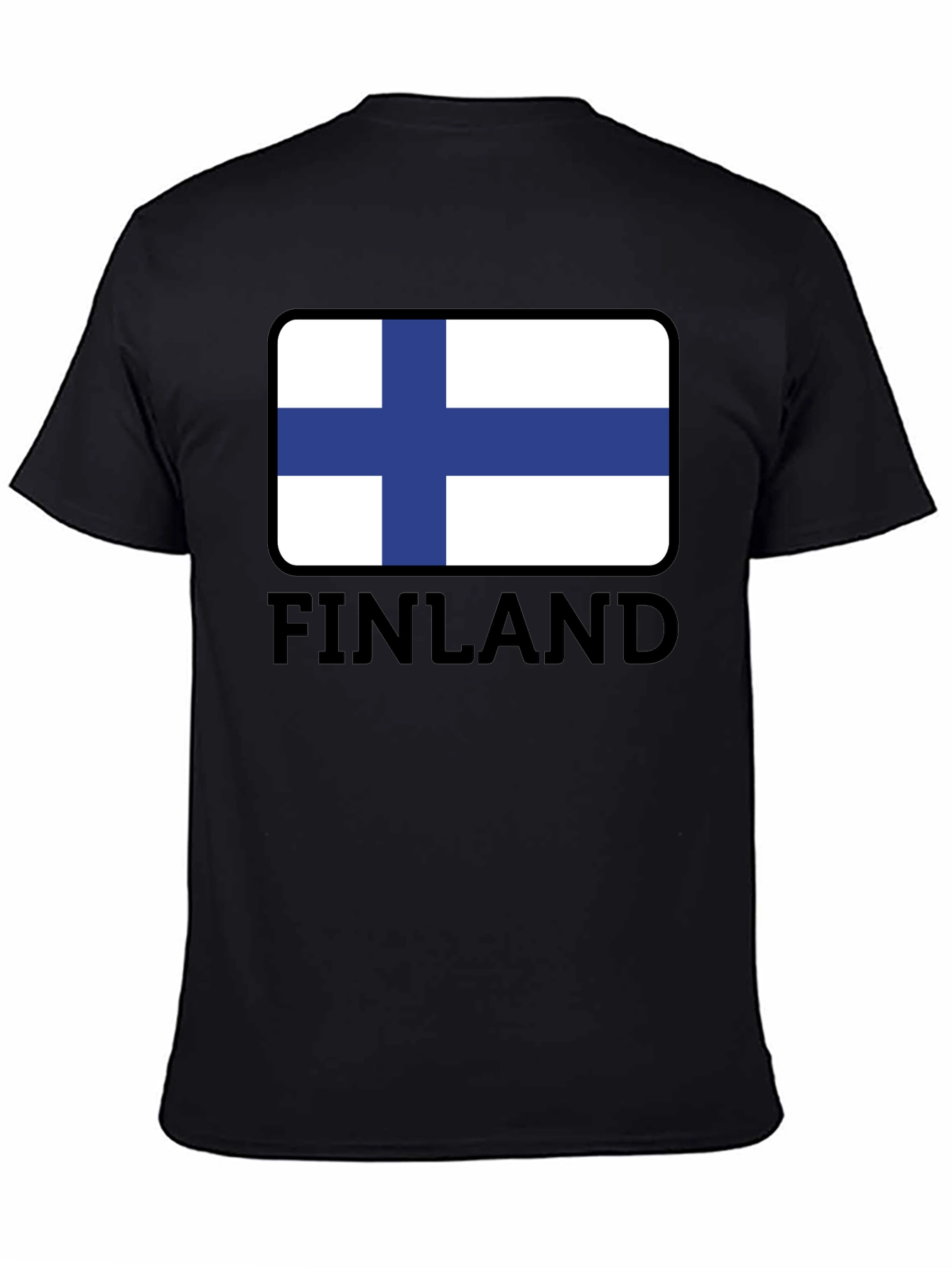 Finland Flag T-Shirt - Black Graphic Tee