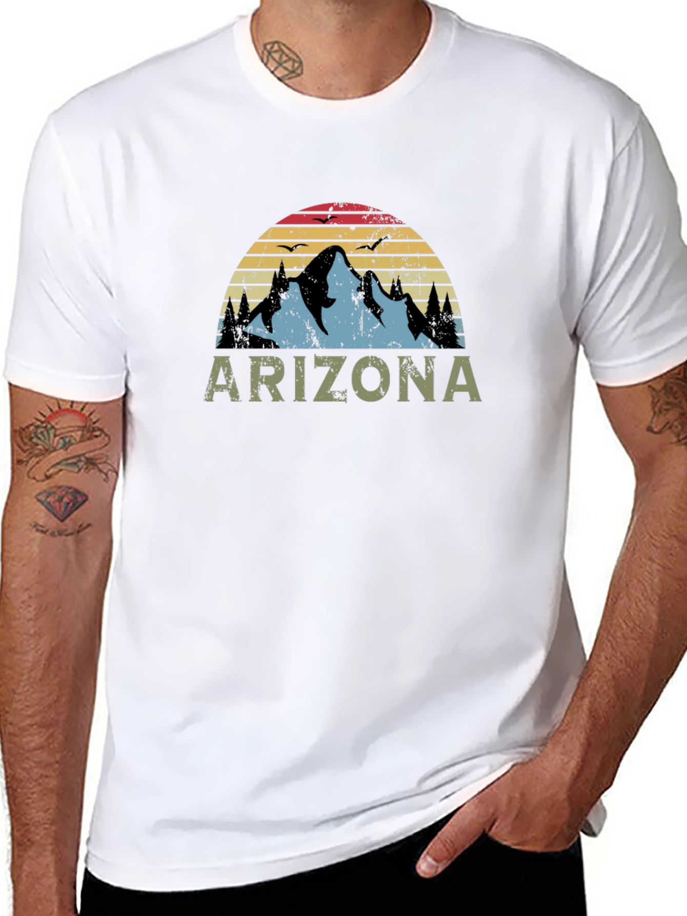 Arizona Mountain Retro Graphic T-Shirt