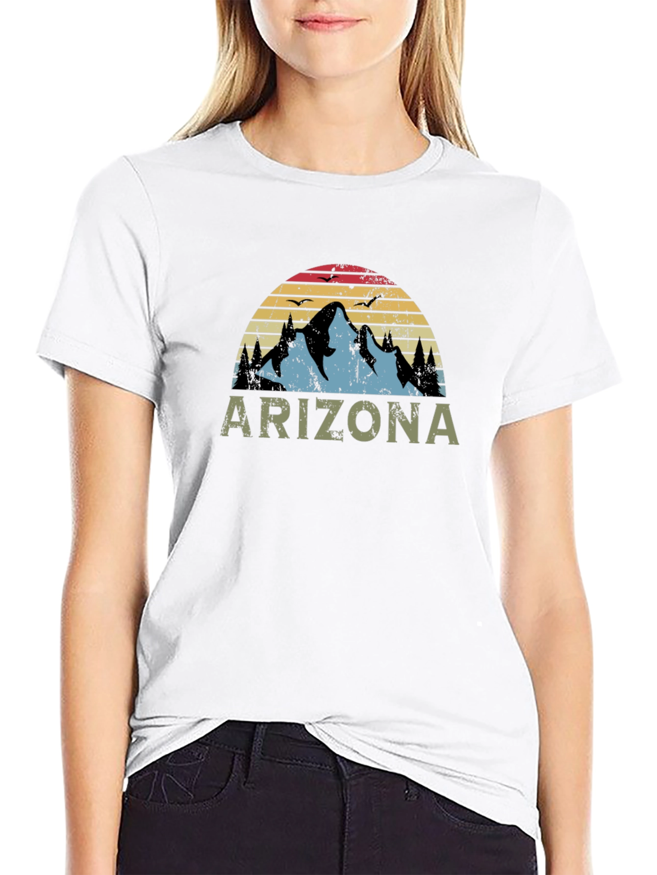 Arizona Mountain Retro Graphic T-Shirt