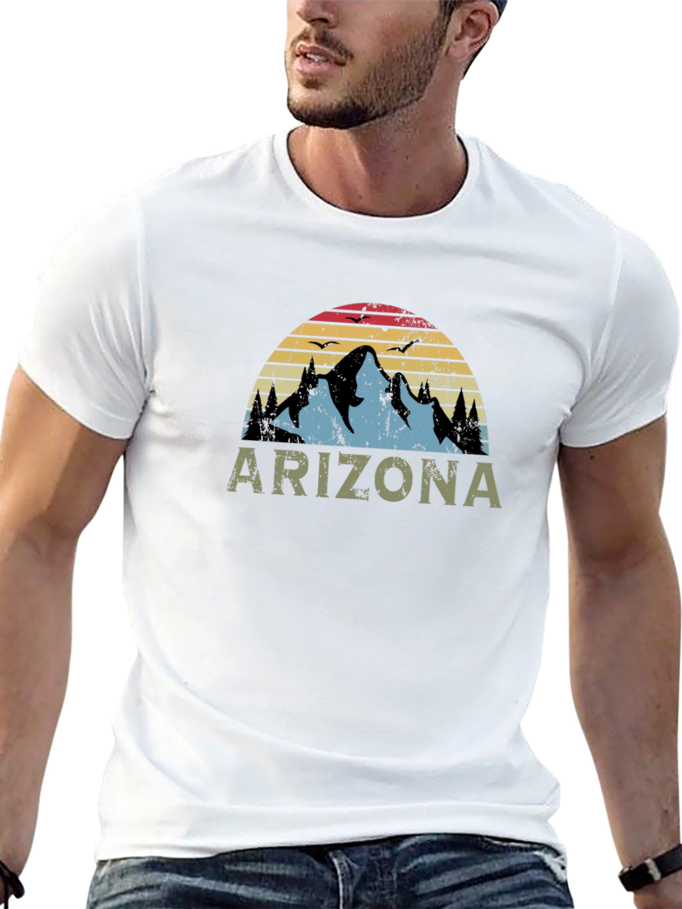 Arizona Mountain Retro Graphic T-Shirt