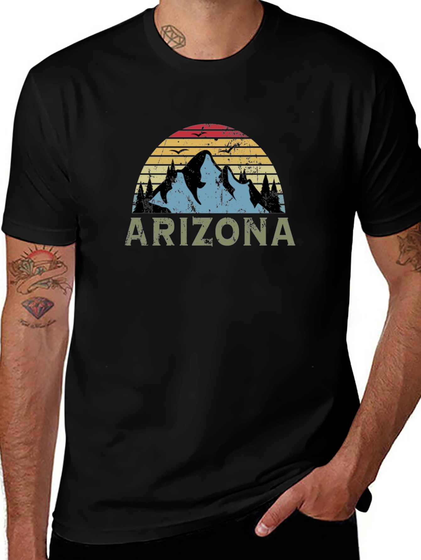 Arizona Mountain Retro Graphic T-Shirt