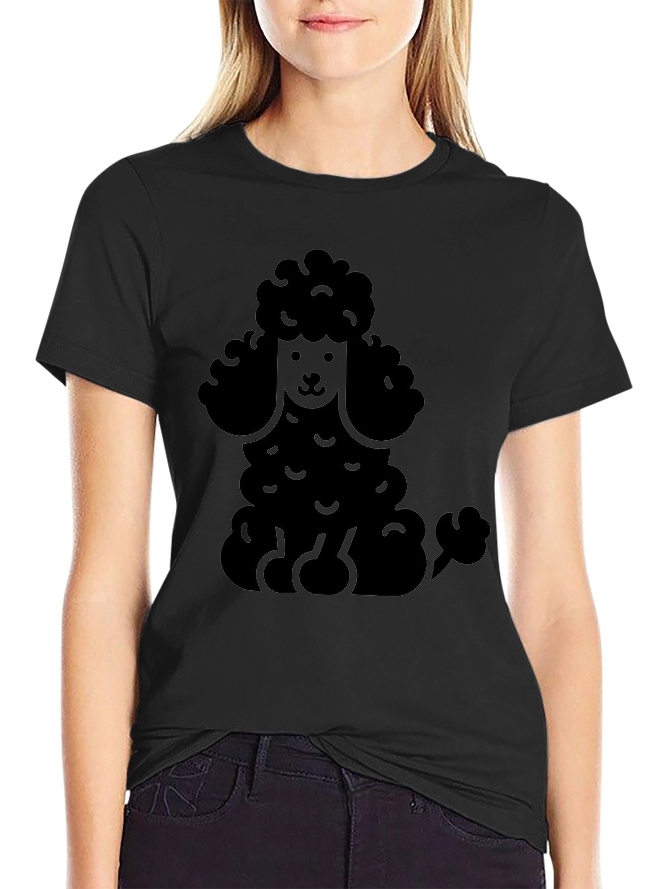 Poodle Graphic Print Mens T-Shirt