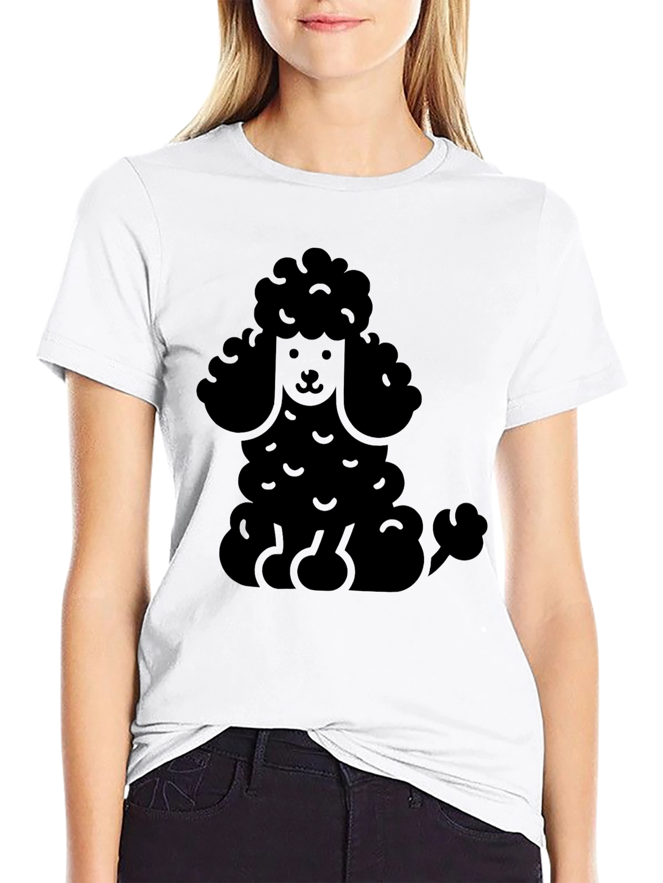 Poodle Graphic Print Mens T-Shirt