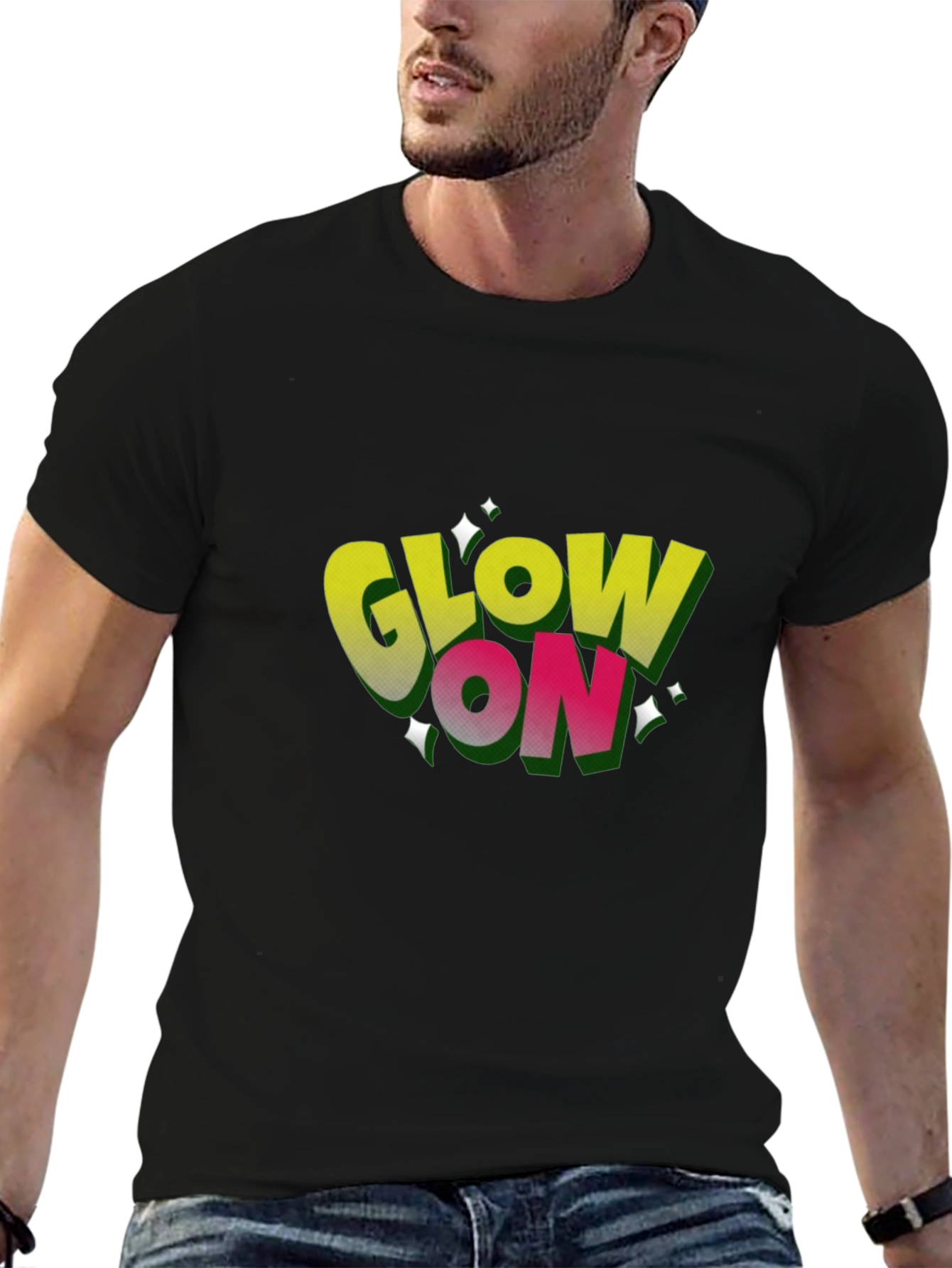 Glow On Black T-Shirt