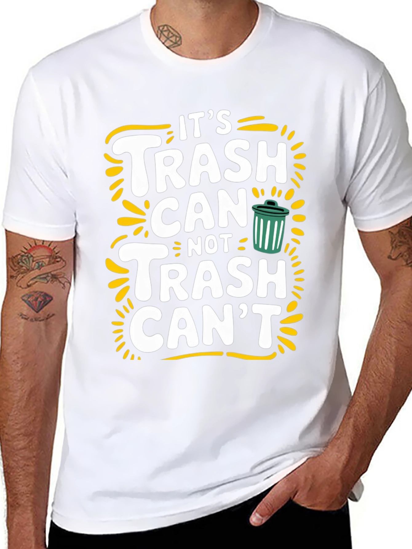 Its Trash Can Not Trash Cant Funny Graphic Tee