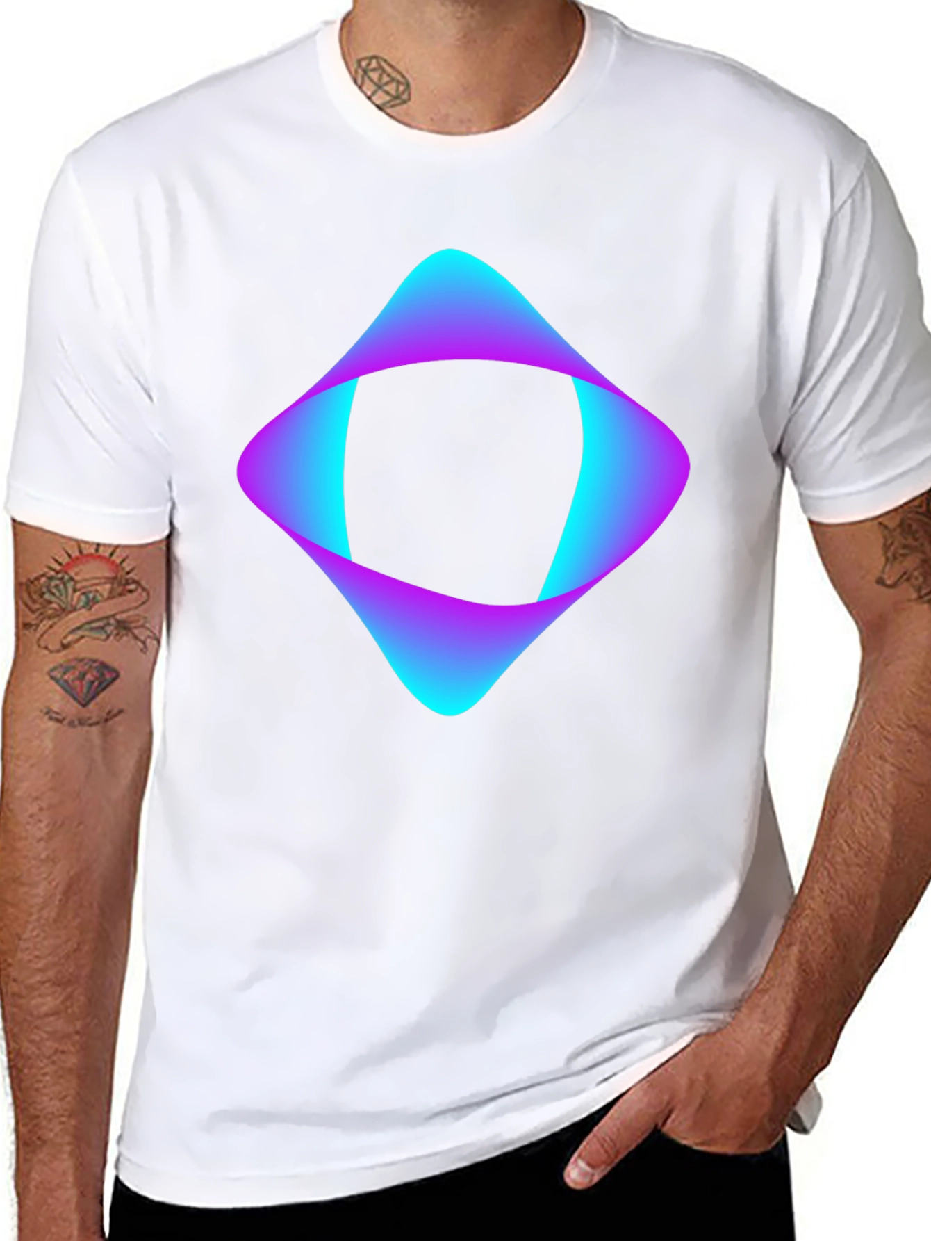 Abstract Graphic Black T-Shirt - Modern Design